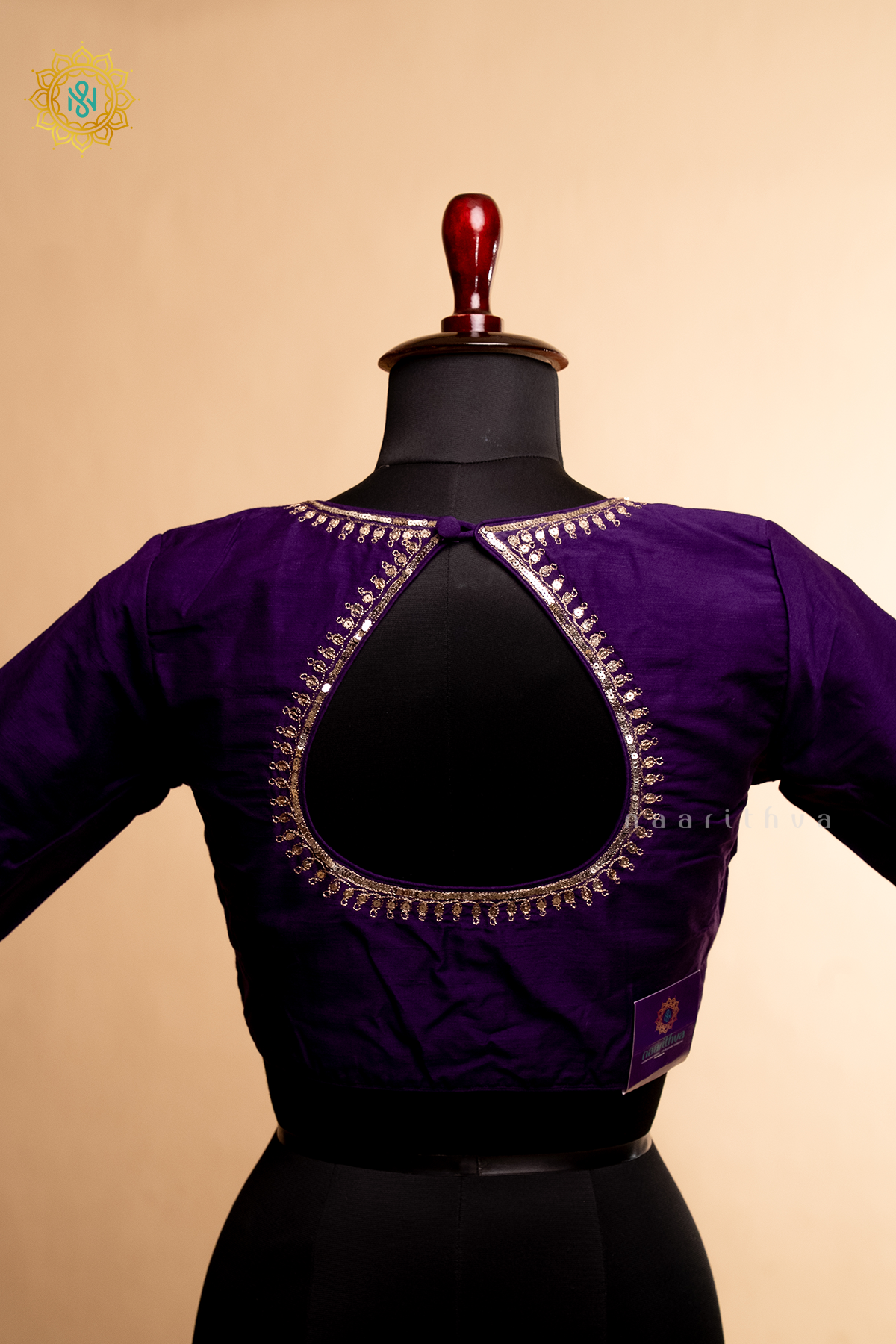 PURPLE - COTTON SILK READYMADE BLOUSE