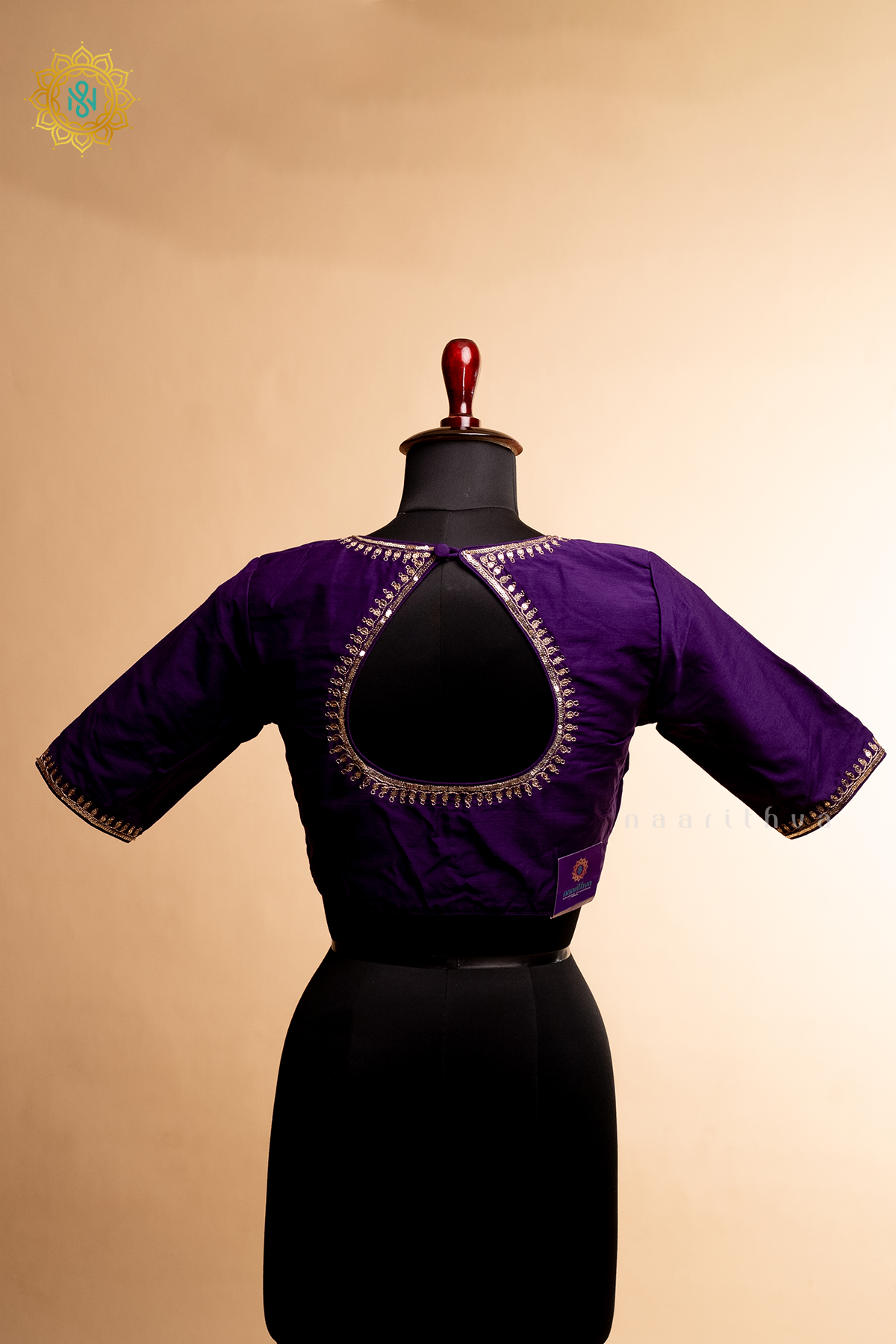 PURPLE - COTTON SILK READYMADE BLOUSE