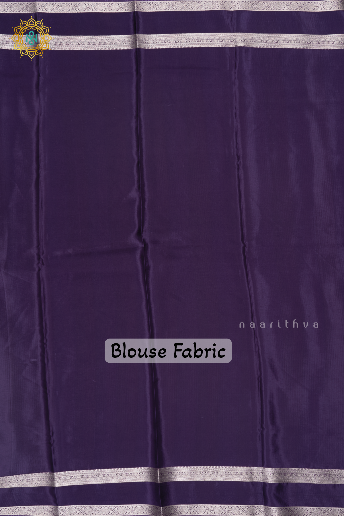 Blue With Purple Printed Semi Crepe Silk Saree with Contrast Bentex Zari Border
