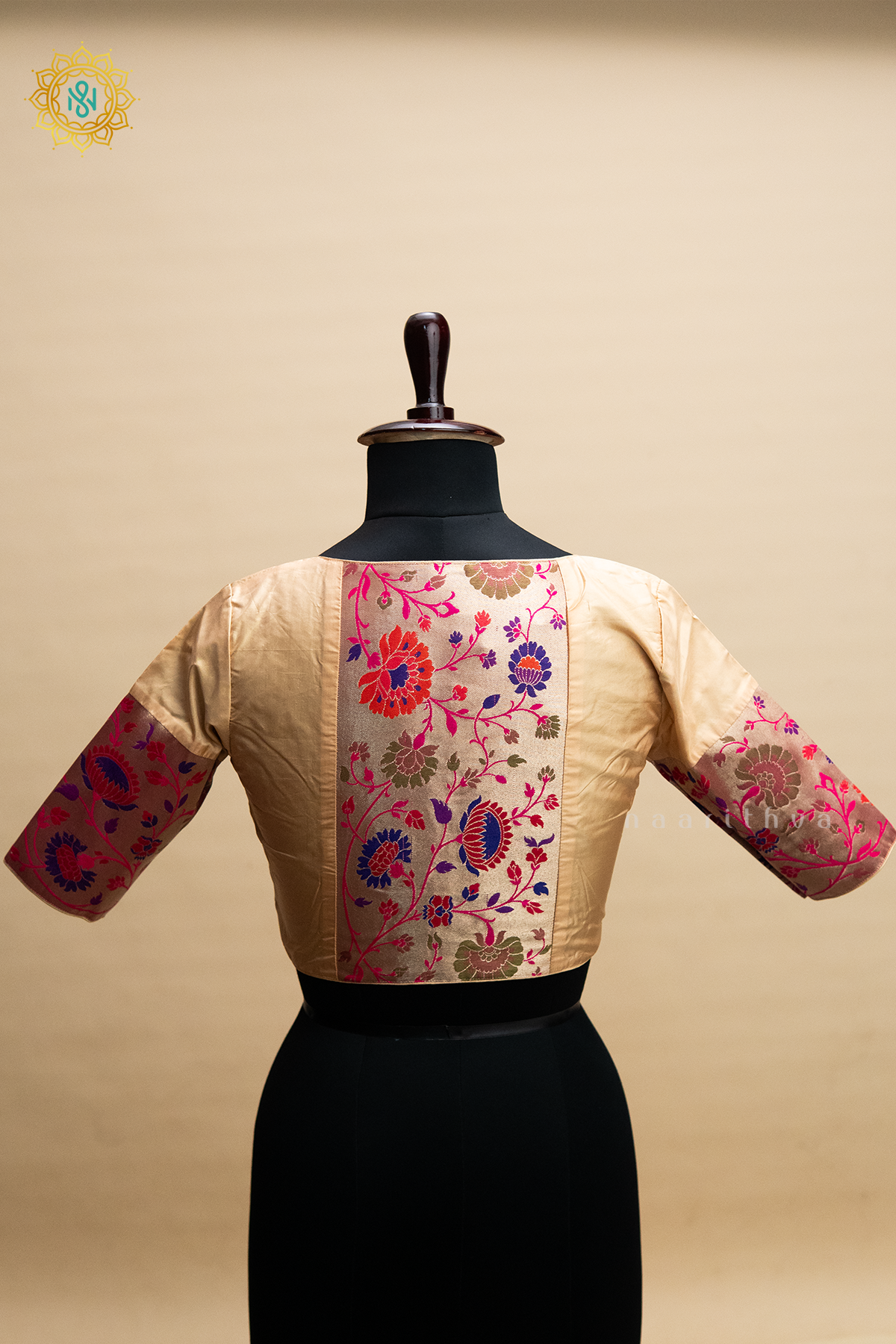 BEIGE - PAITHANI READYMADE BLOUSE