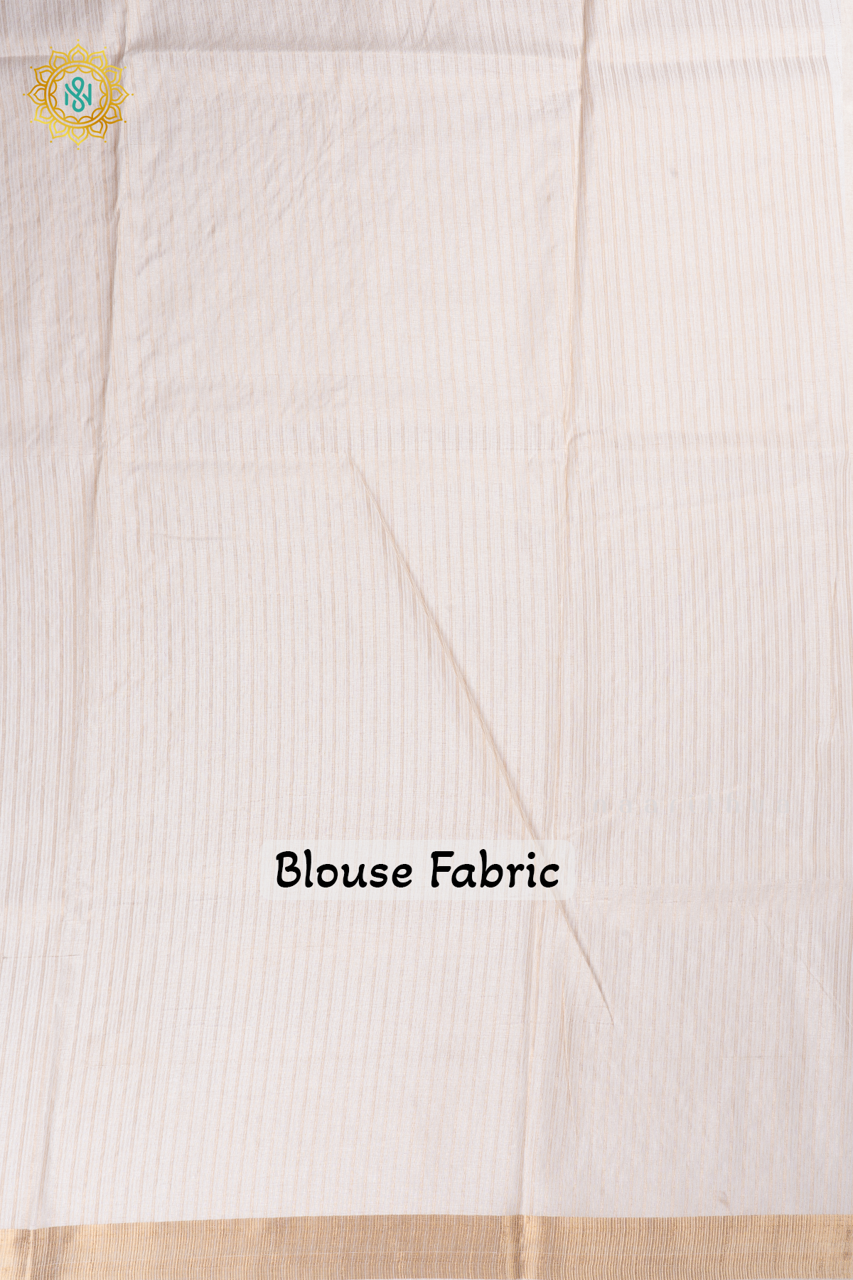 White With Aqua Blue Semi Tussar Silk Saree With Thread Embroidery Body & Pallu