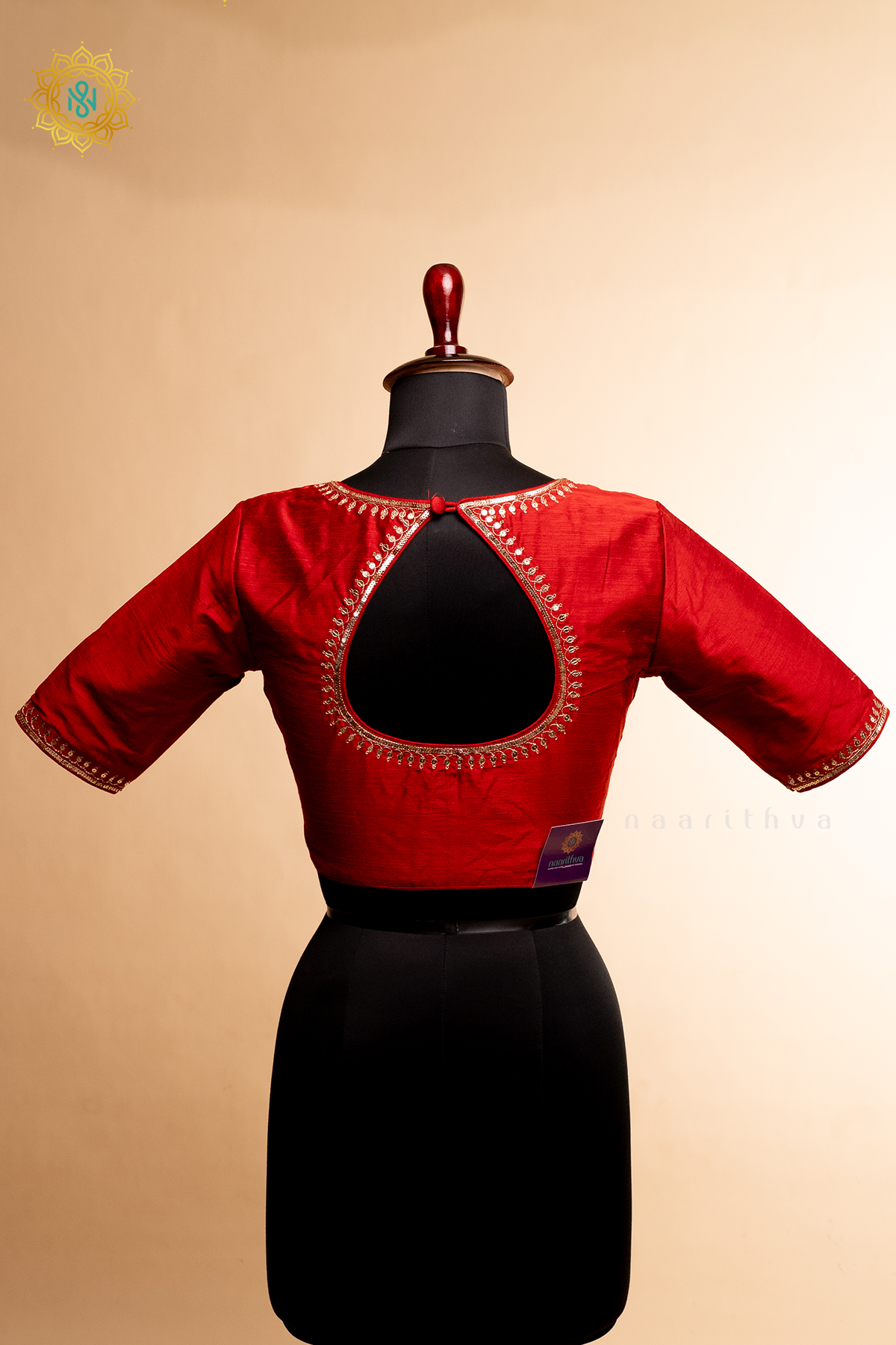 MAROON - COTTON SILK READYMADE BLOUSE
