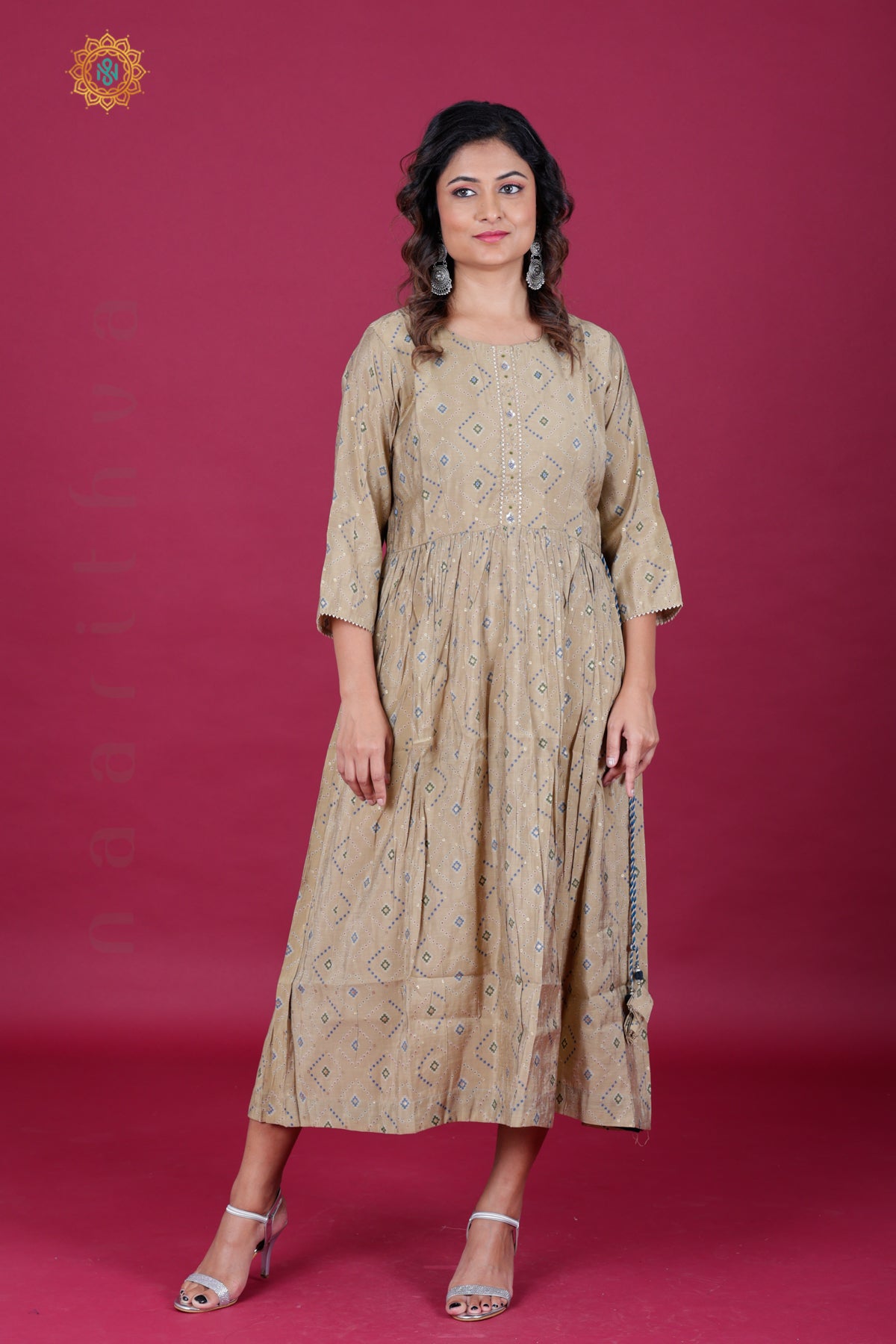 PALE BROWN - CASUAL WEAR ONE PIECE KURTI