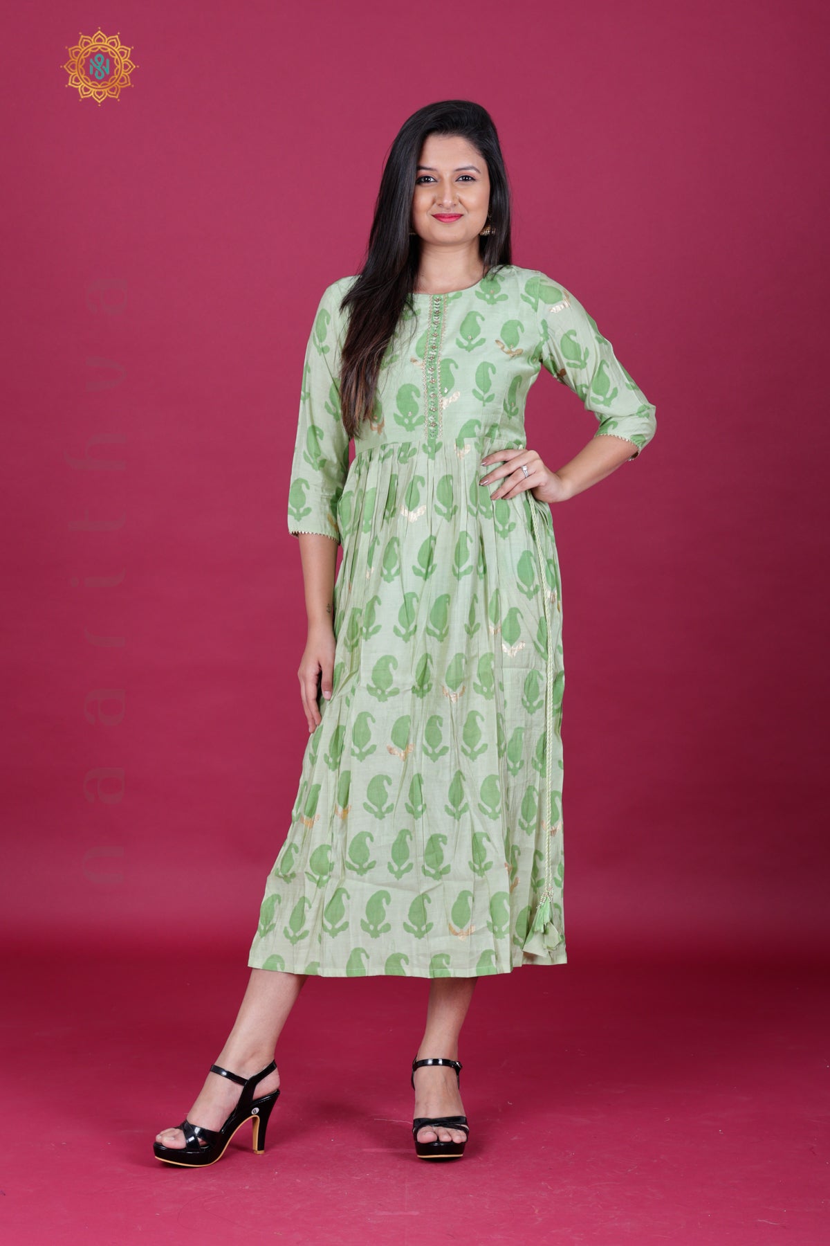 PISTA GREEN - CASUAL WEAR ONE PIECE KURTI