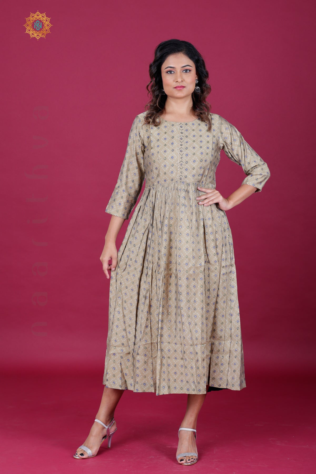 PALE BROWN - CASUAL WEAR ONE PIECE KURTI