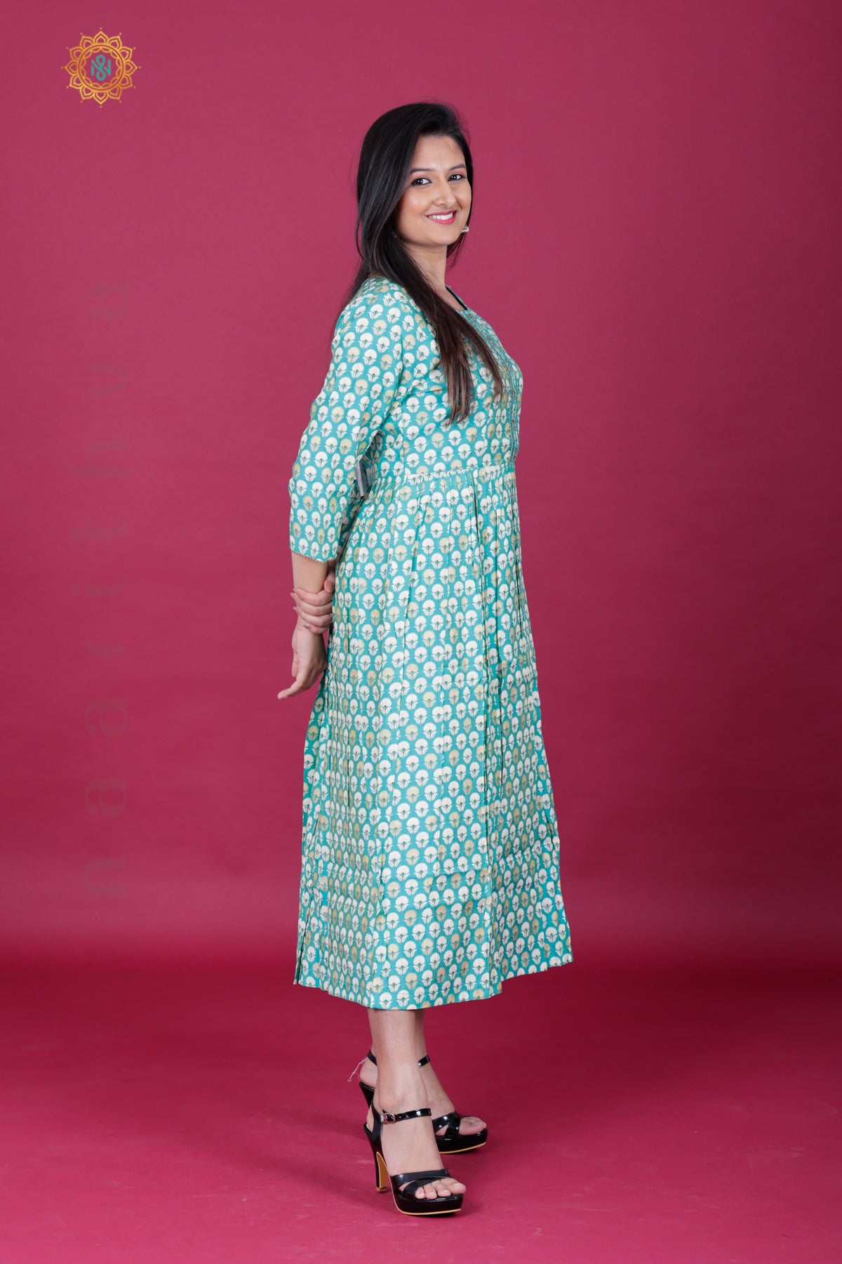 SEA GREEN - CASUAL WEAR ONE PIECE KURTI