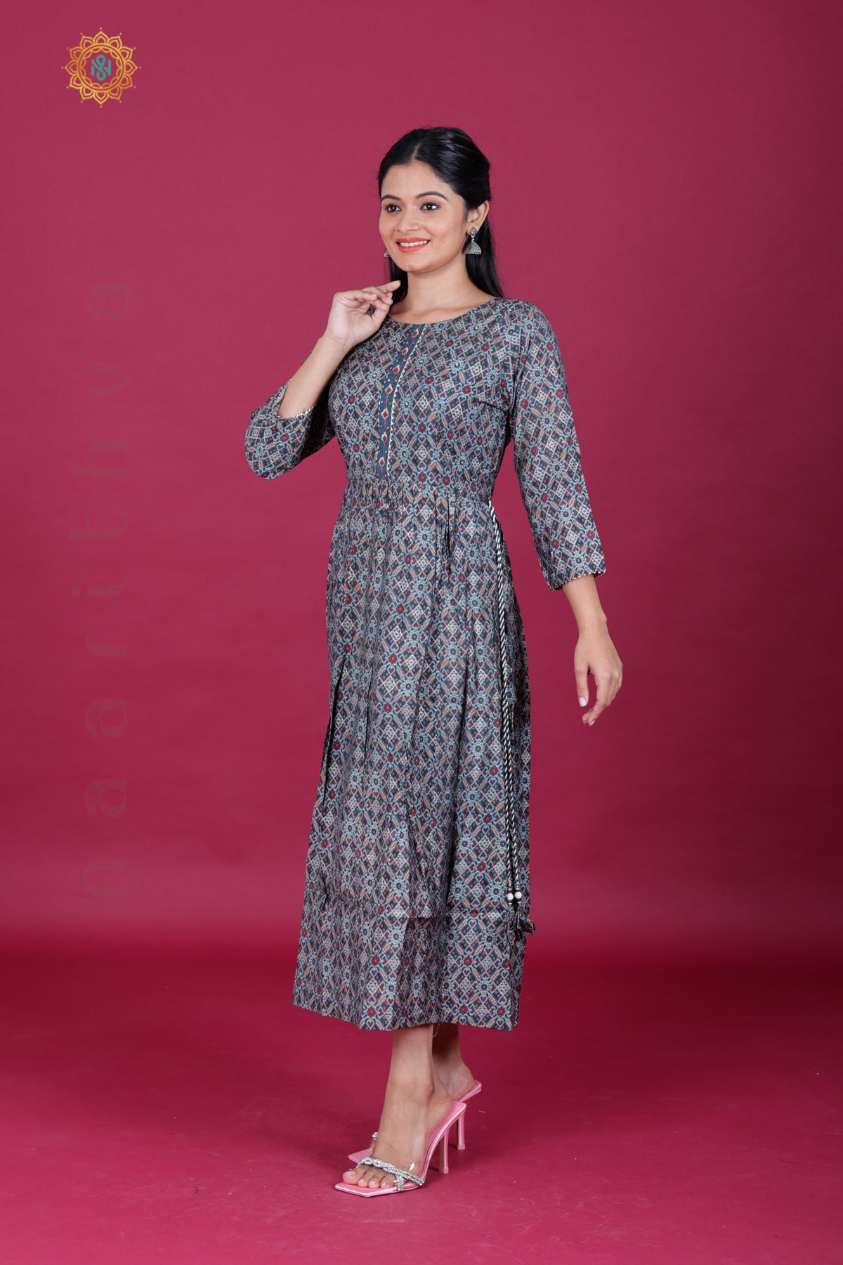 TEAL GREEN - CASUAL WEAR ONE PIECE KURTI
