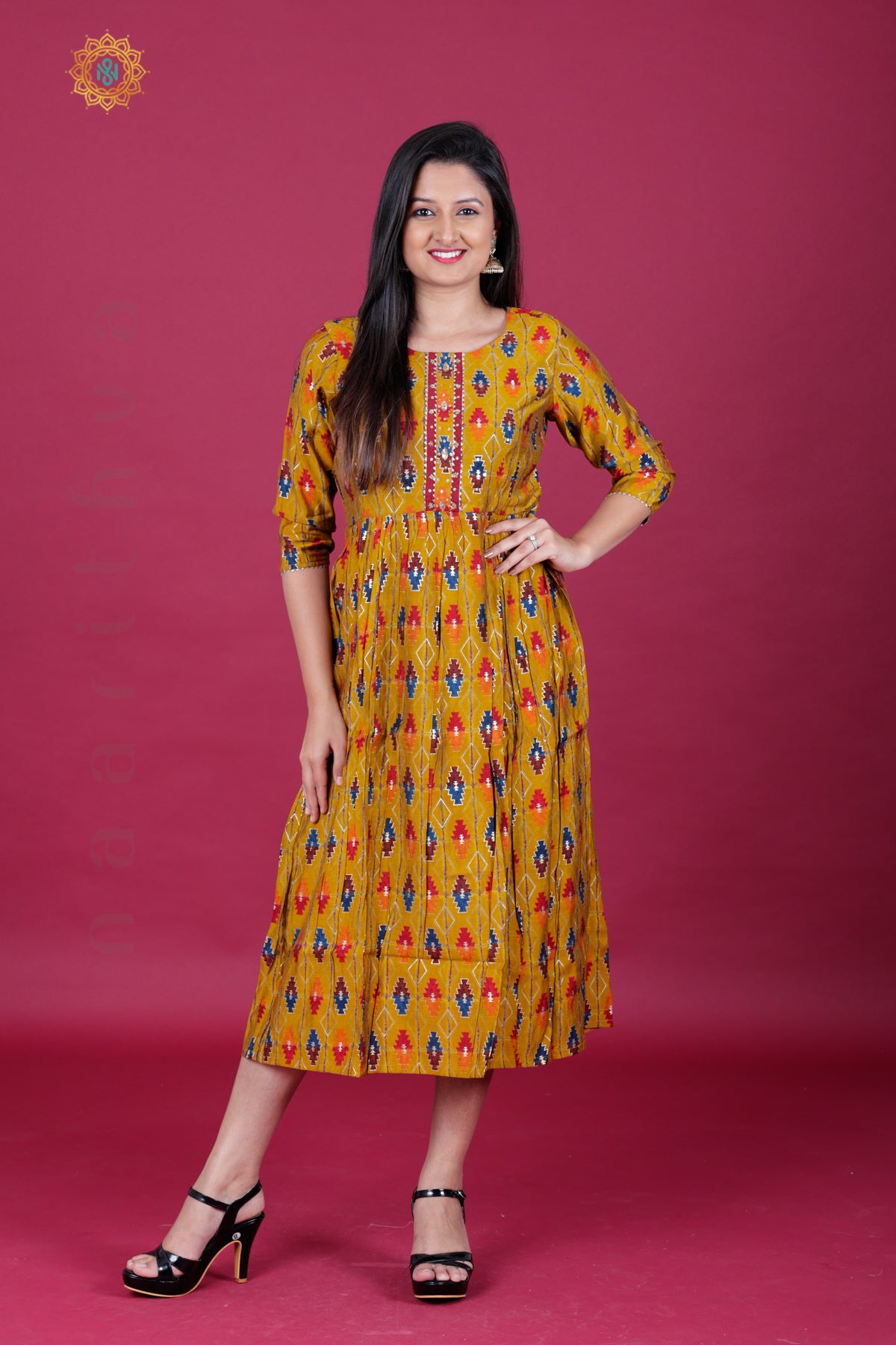 MUSTARD - CASUAL WEAR ONE PIECE KURTI