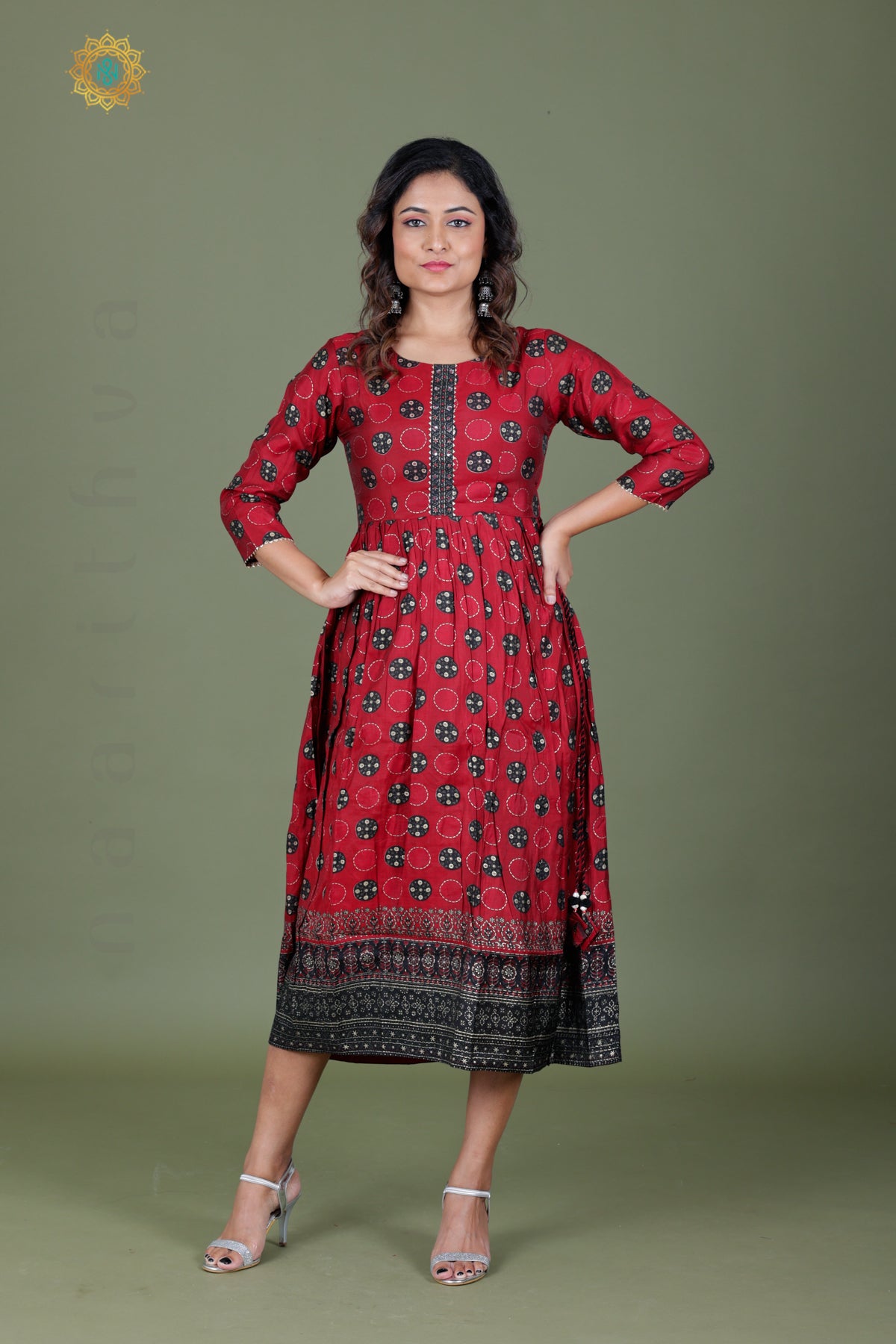 MAROON - CASUAL WEAR ONE PIECE KURTI