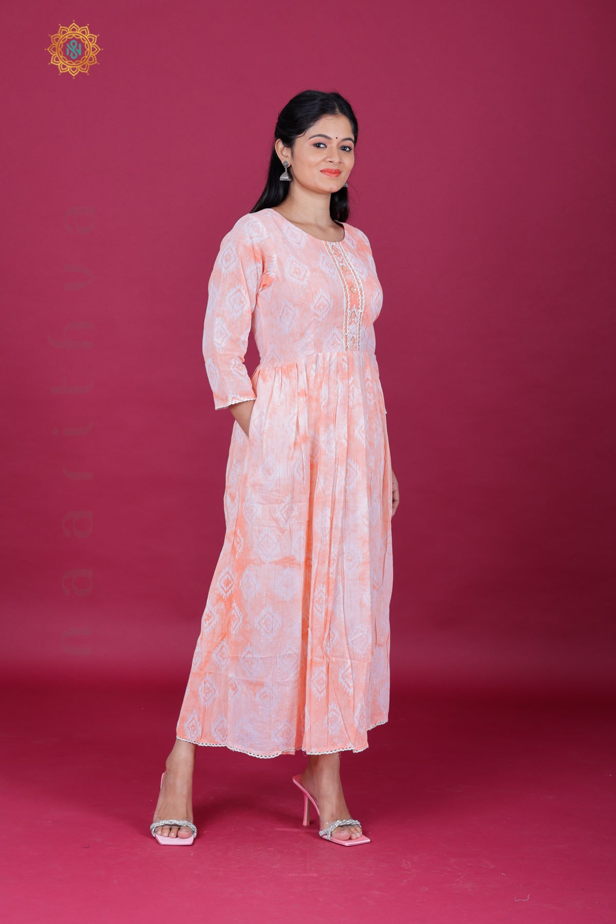 LIGHT ORANGE - CASUAL WEAR ONE PIECE KURTI