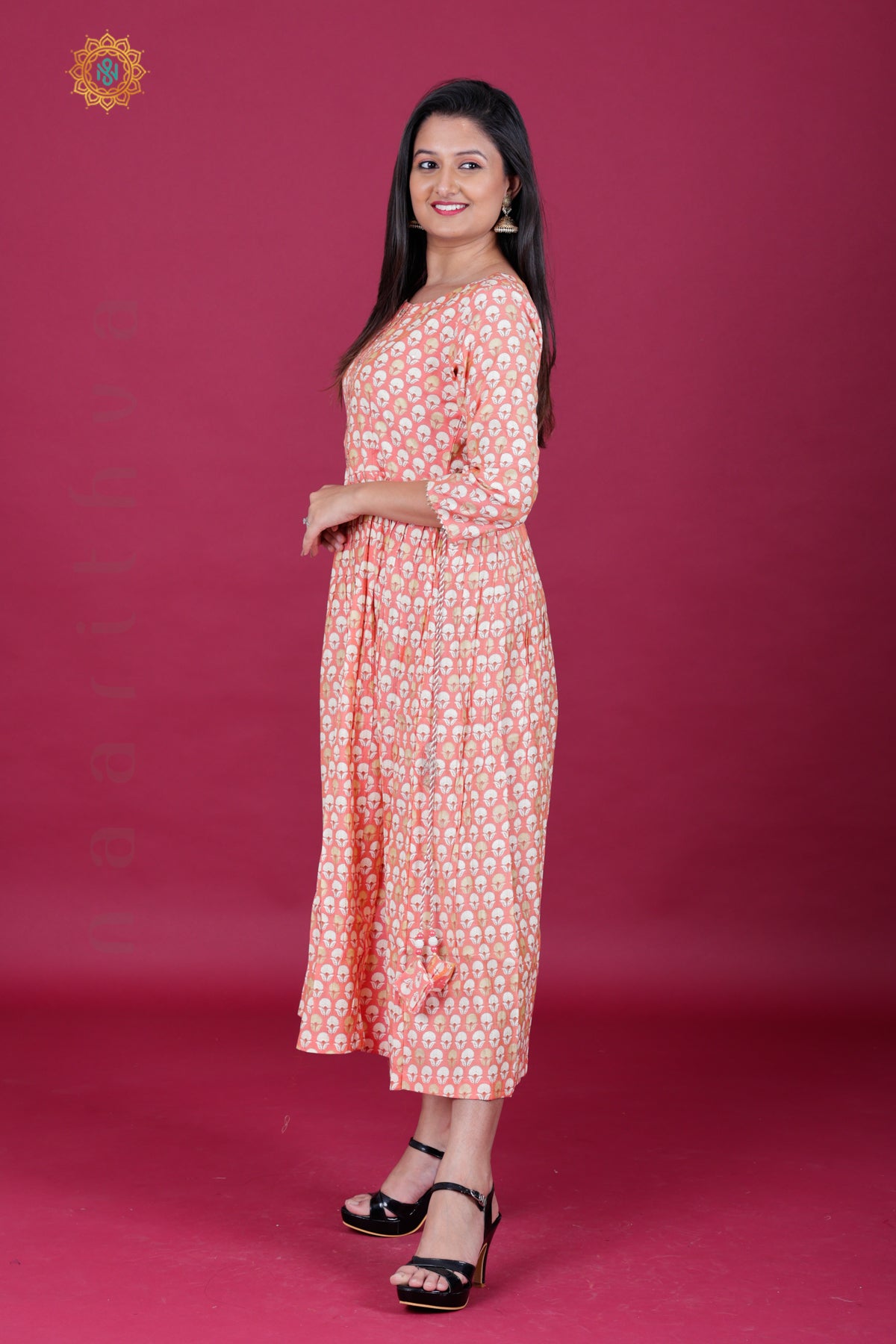 PEACH - CASUAL WEAR ONE PIECE KURTI