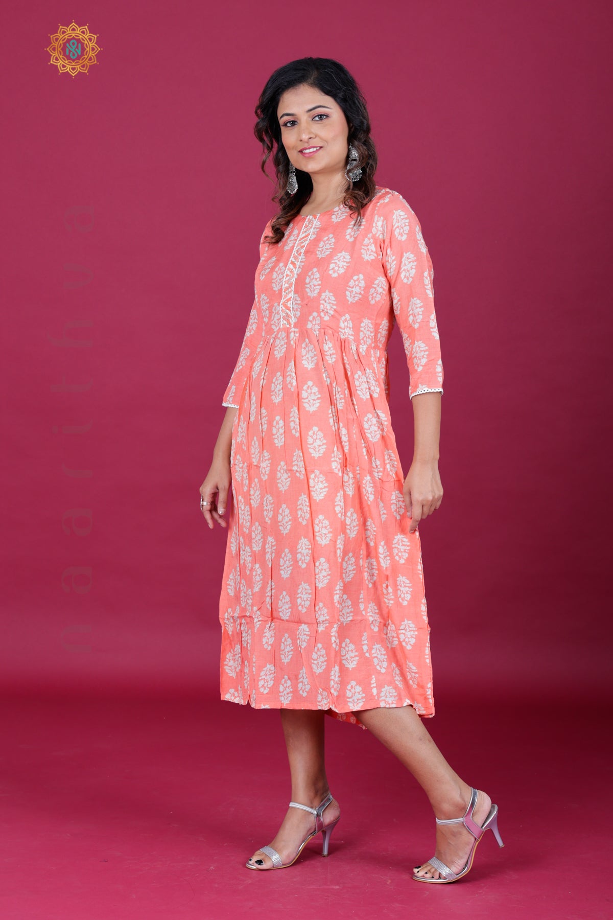 PEACH - CASUAL WEAR ONE PIECE KURTI