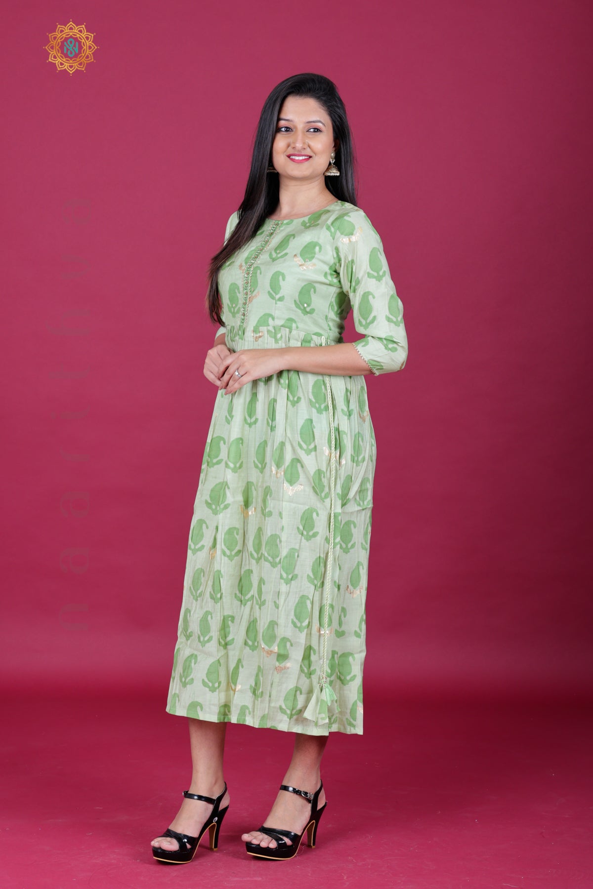 PISTA GREEN - CASUAL WEAR ONE PIECE KURTI