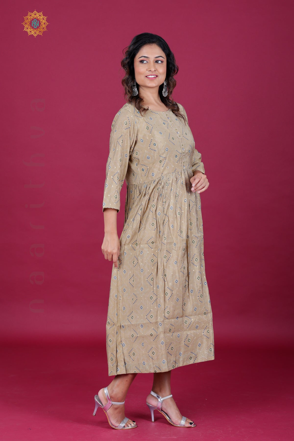 PALE BROWN - CASUAL WEAR ONE PIECE KURTI