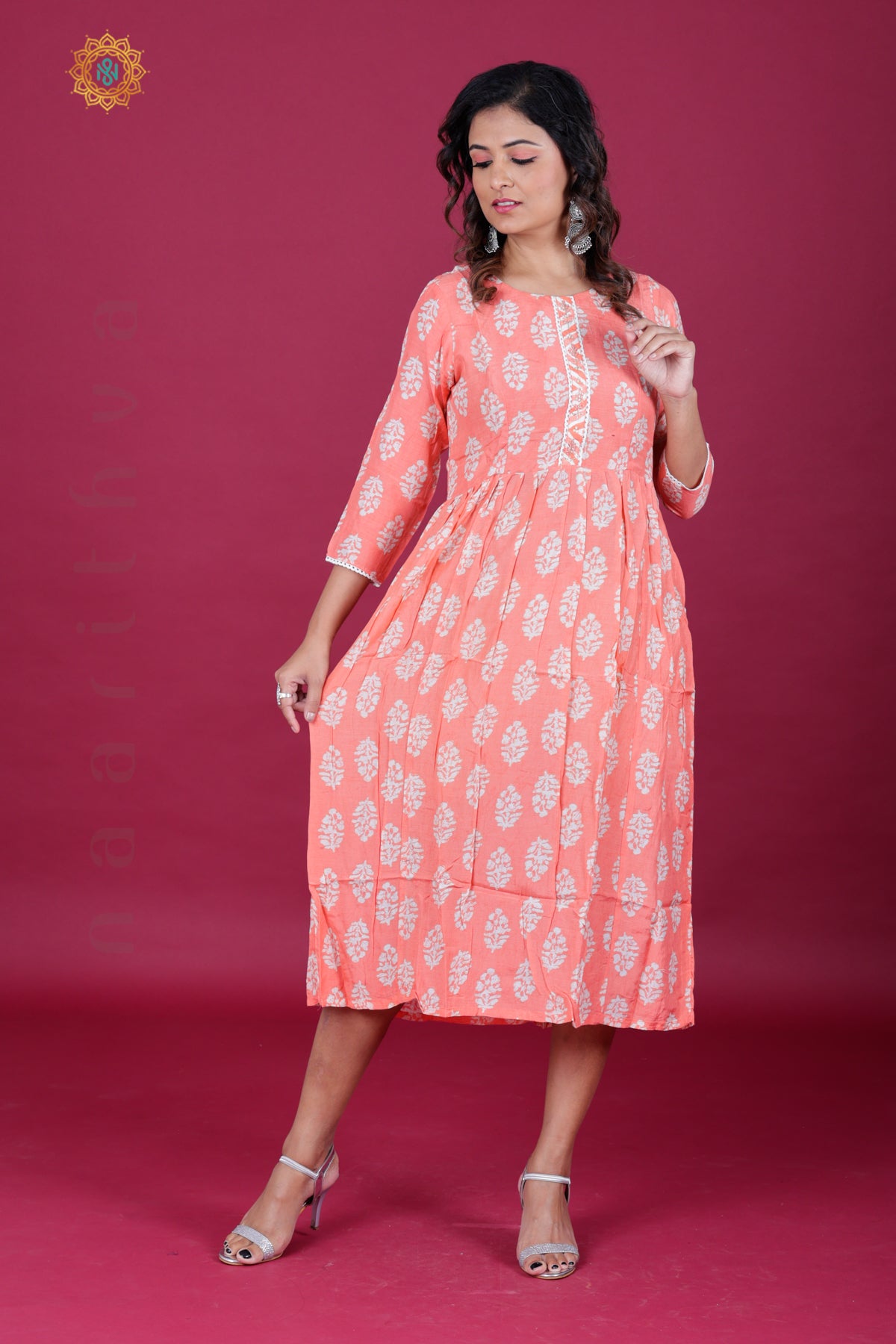 PEACH - CASUAL WEAR ONE PIECE KURTI