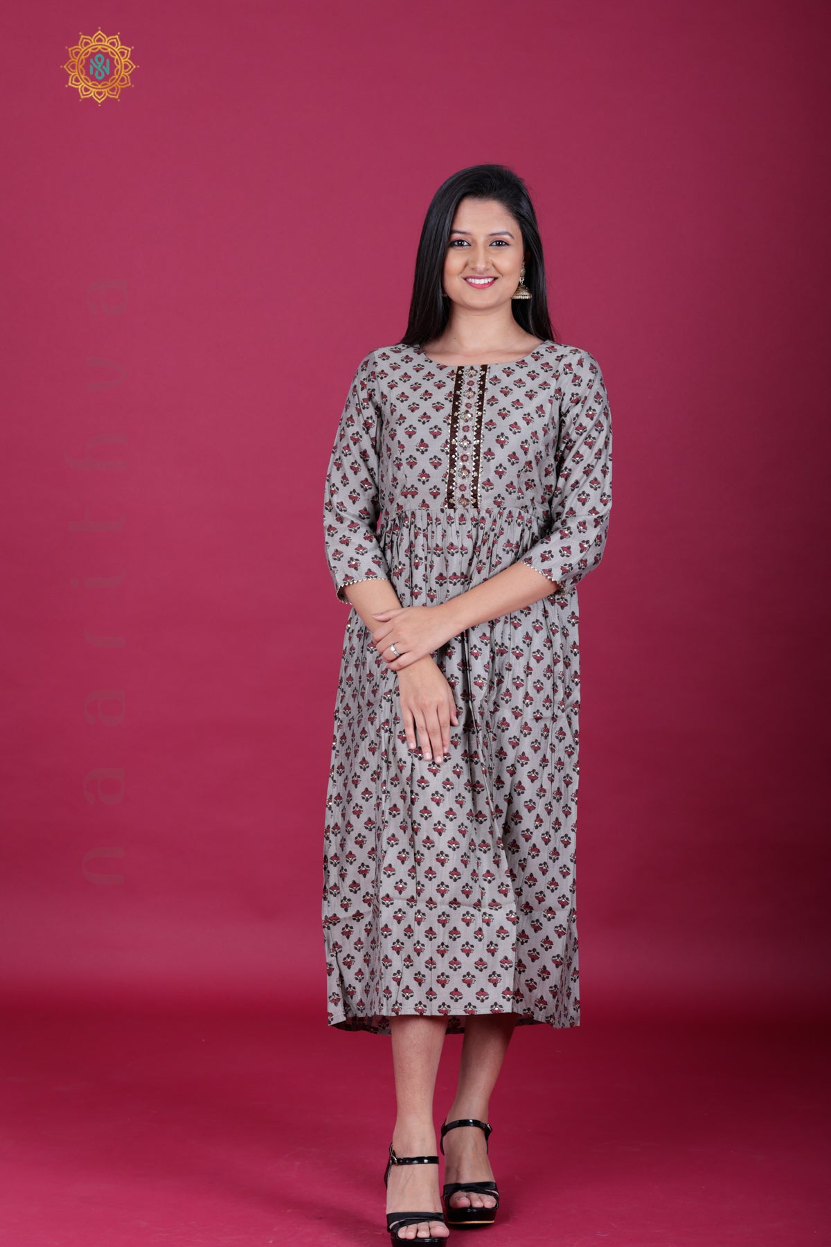 GREY - CASUAL WEAR ONE PIECE KURTI