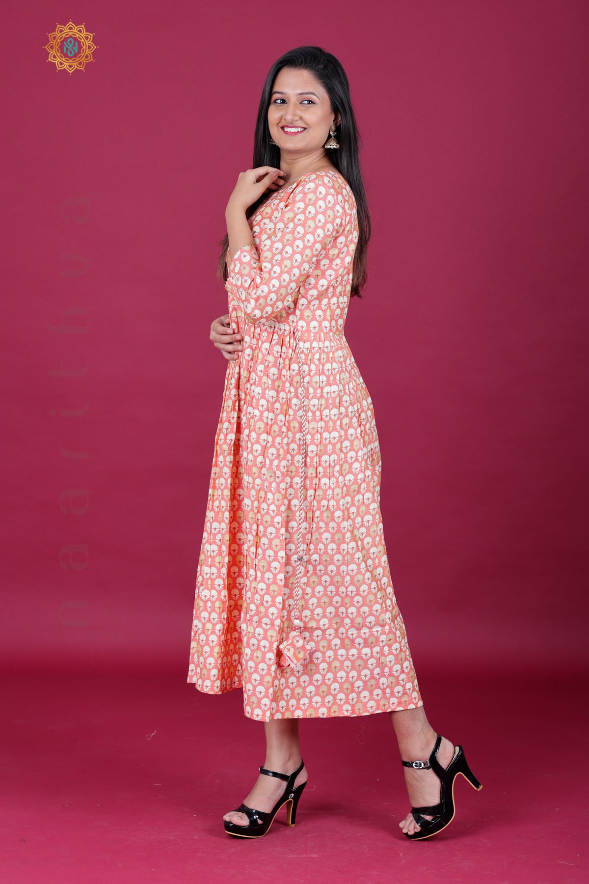 PEACH - CASUAL WEAR ONE PIECE KURTI