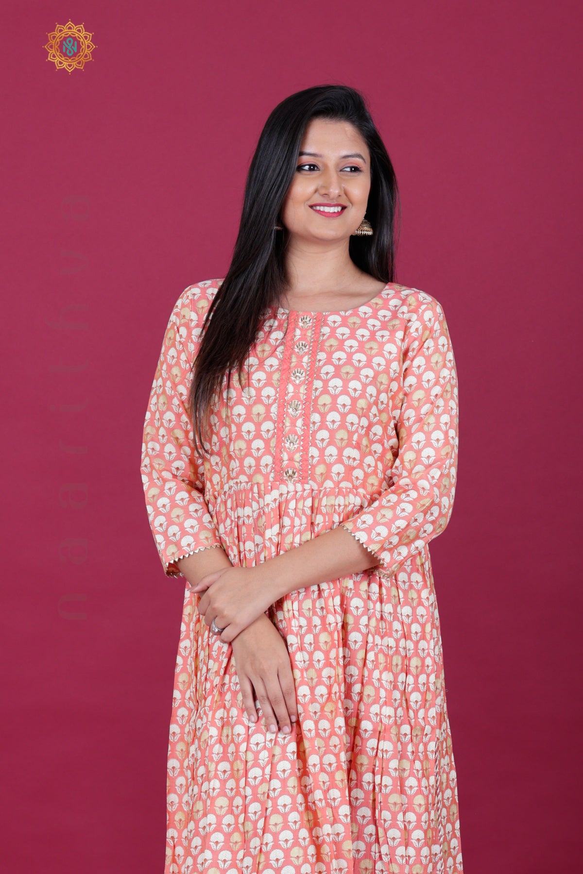 PEACH - CASUAL WEAR ONE PIECE KURTI