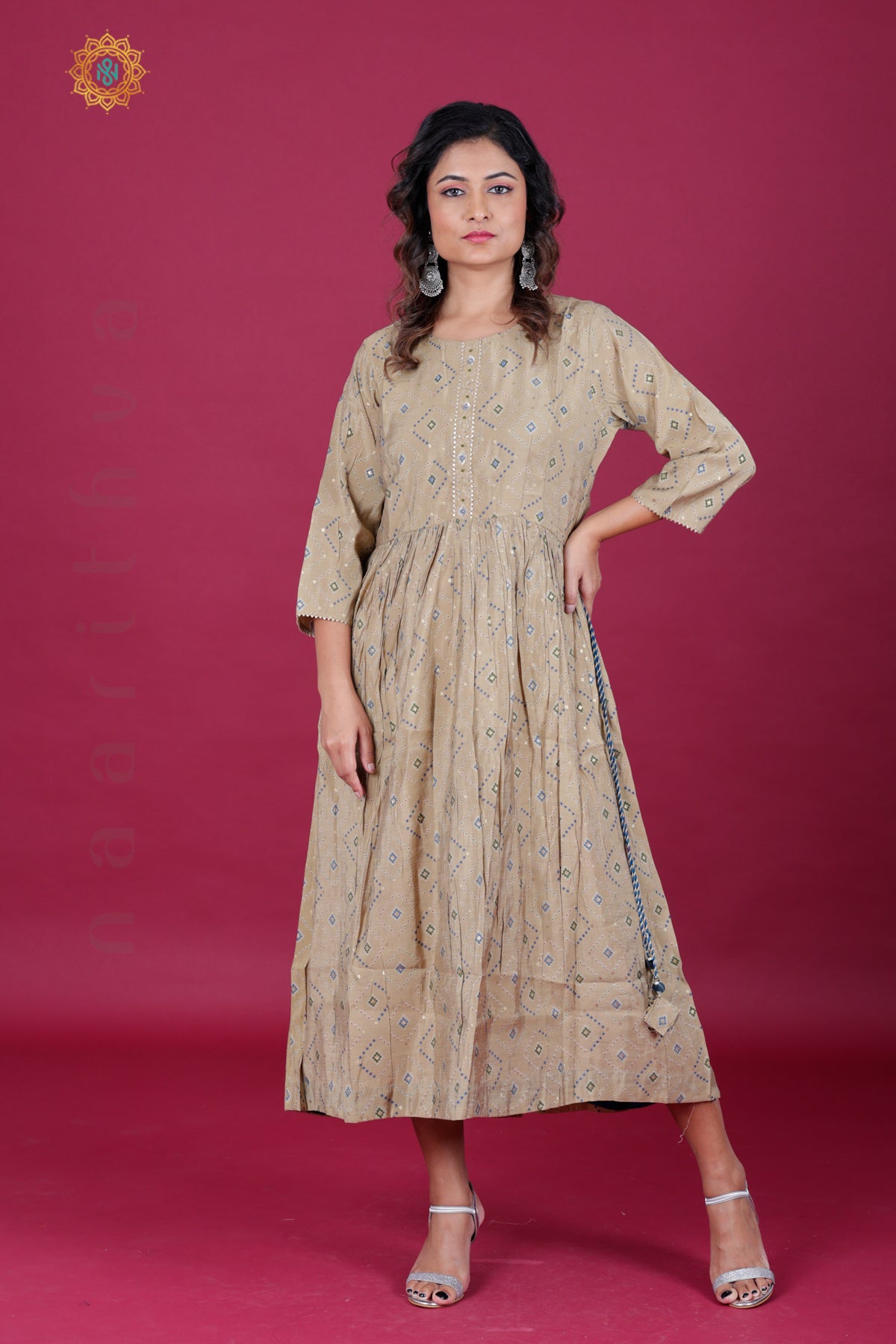 PALE BROWN - CASUAL WEAR ONE PIECE KURTI