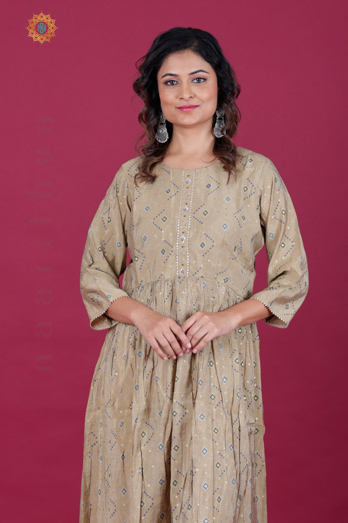 PALE BROWN - CASUAL WEAR ONE PIECE KURTI