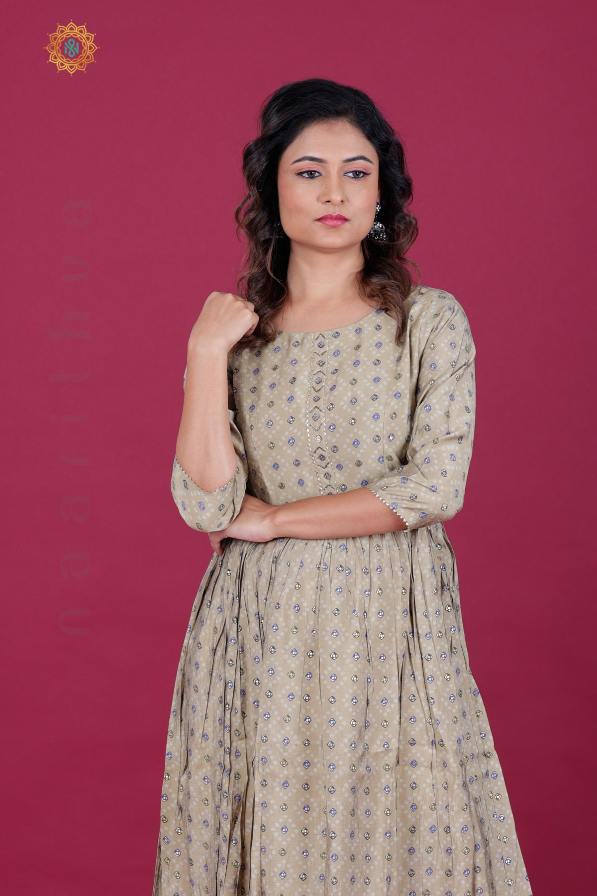 PALE BROWN - CASUAL WEAR ONE PIECE KURTI