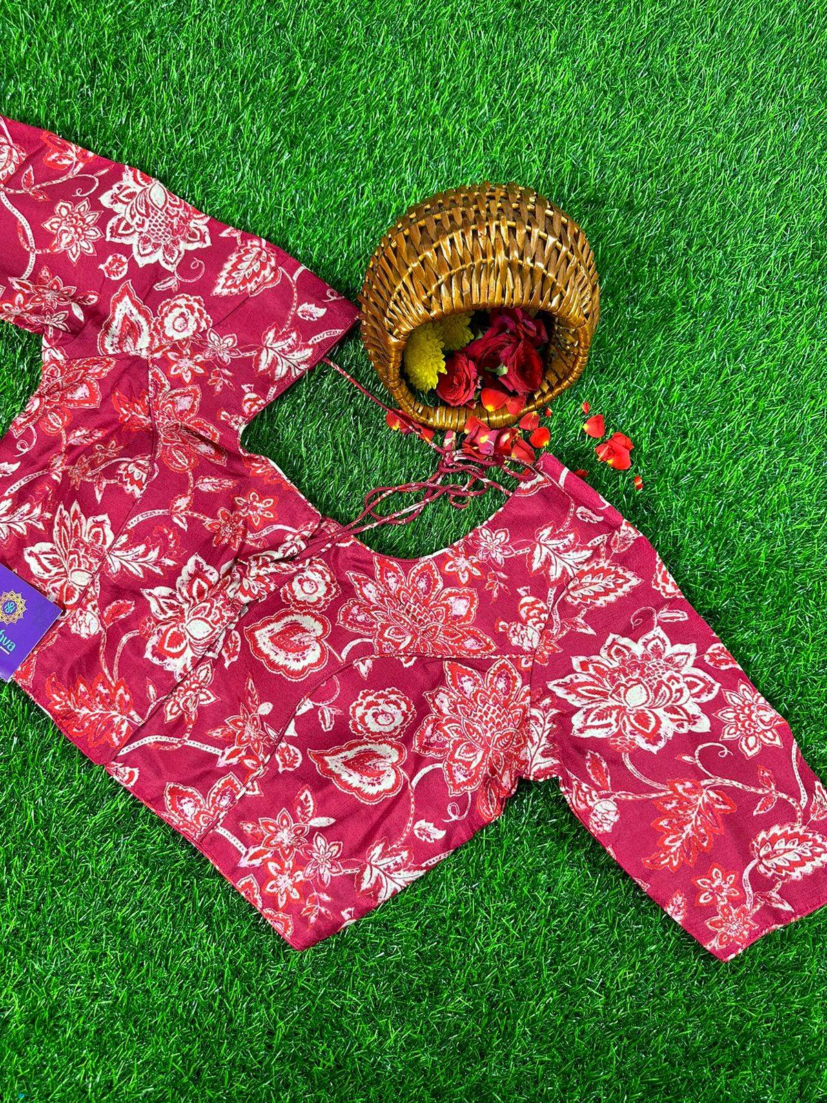 PINK - READYMADE DOLA SILK WITH FLORAL PRINTS