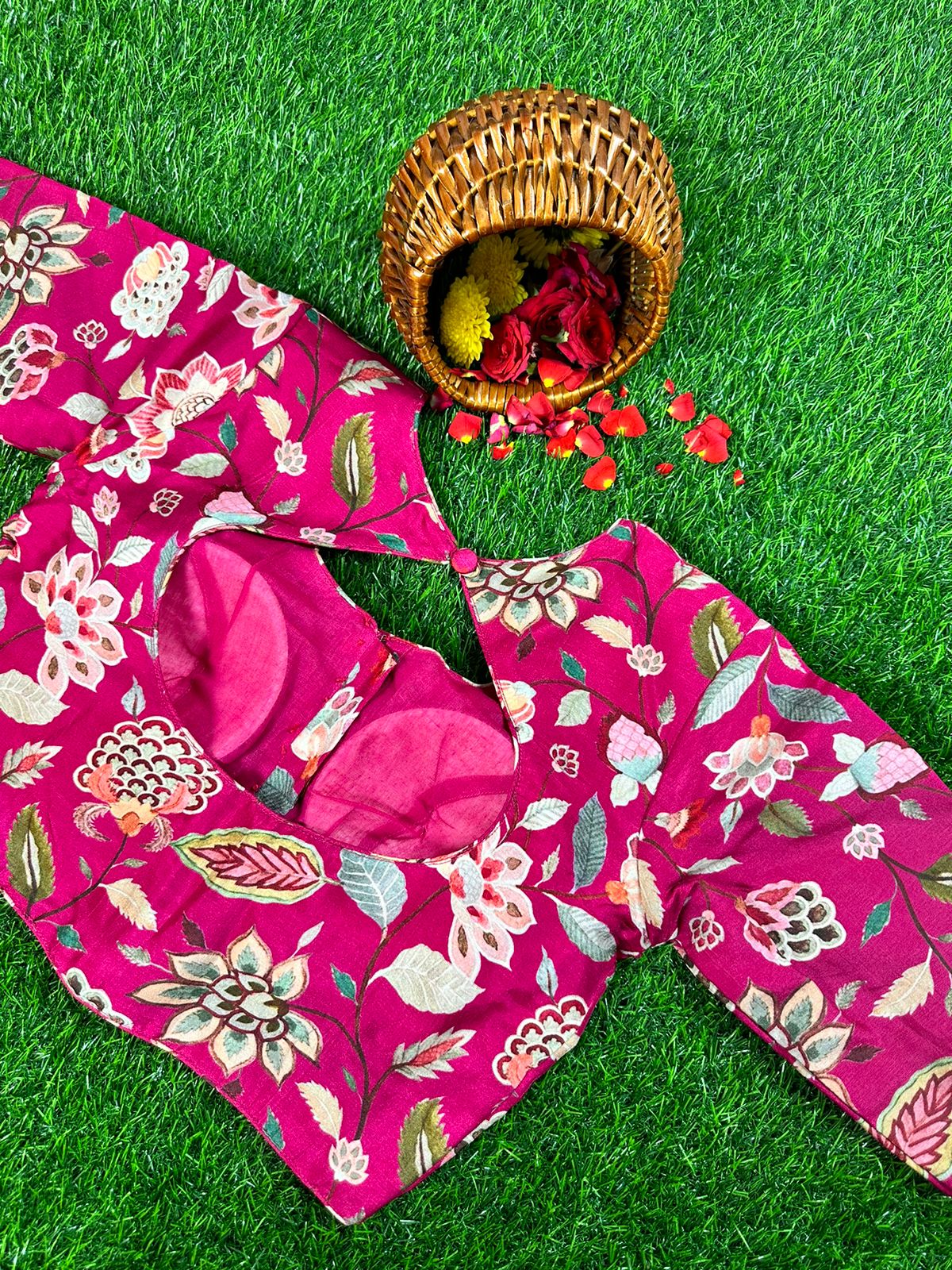 PINK - READYMADE DOLA SILK WITH PICHWAI PRINTS