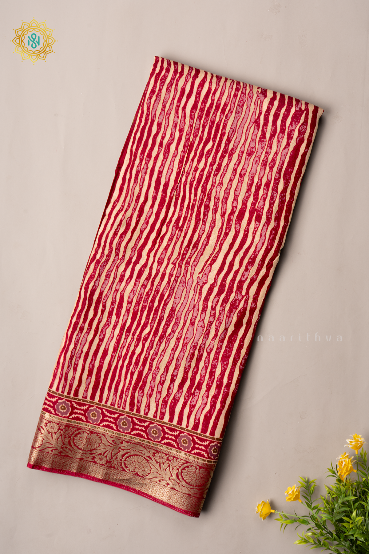 RED - SEMI CREPE SILK