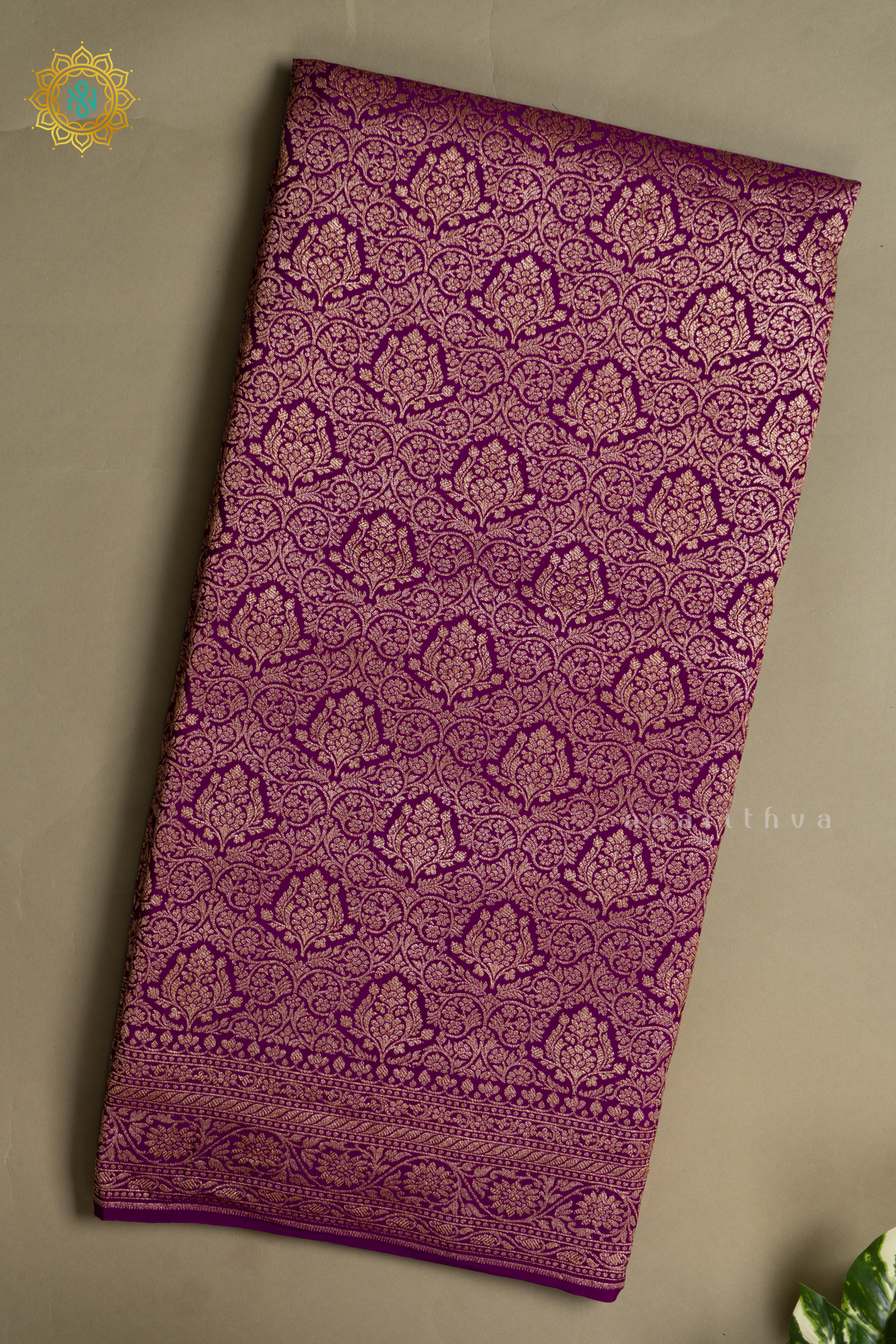 PURPLE - PURE BANARASI CREPE