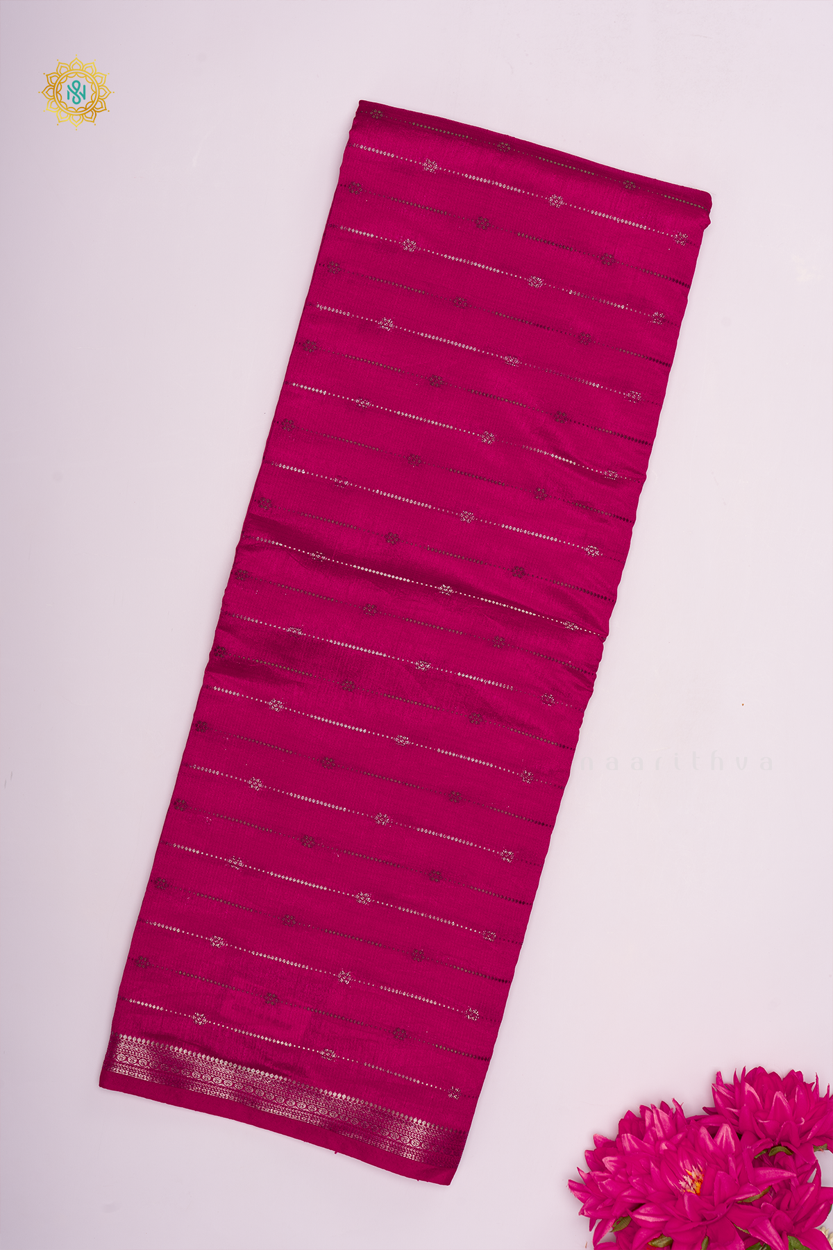 MAGENTA - SEMI RAW SILK