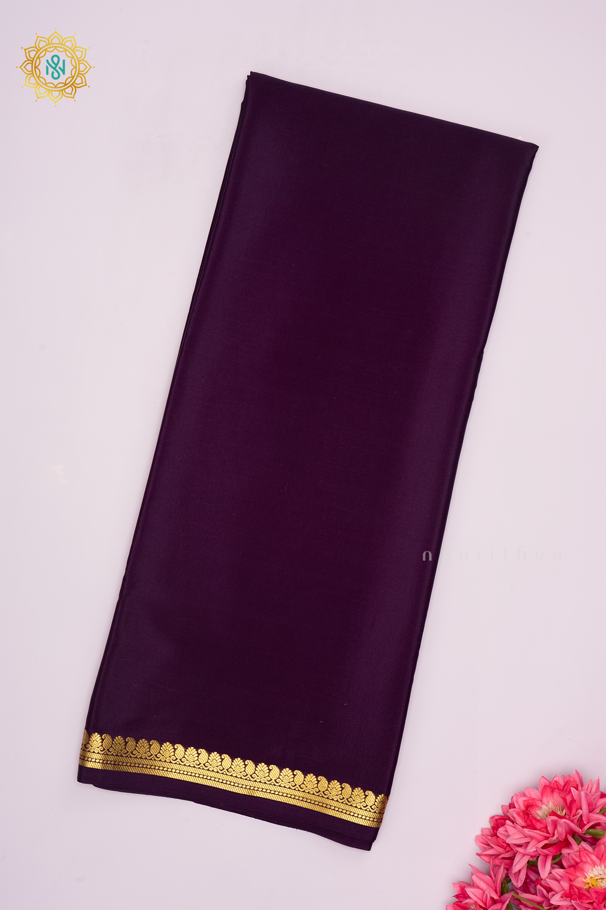PURPLE - PURE MYSORE CREPE SILK