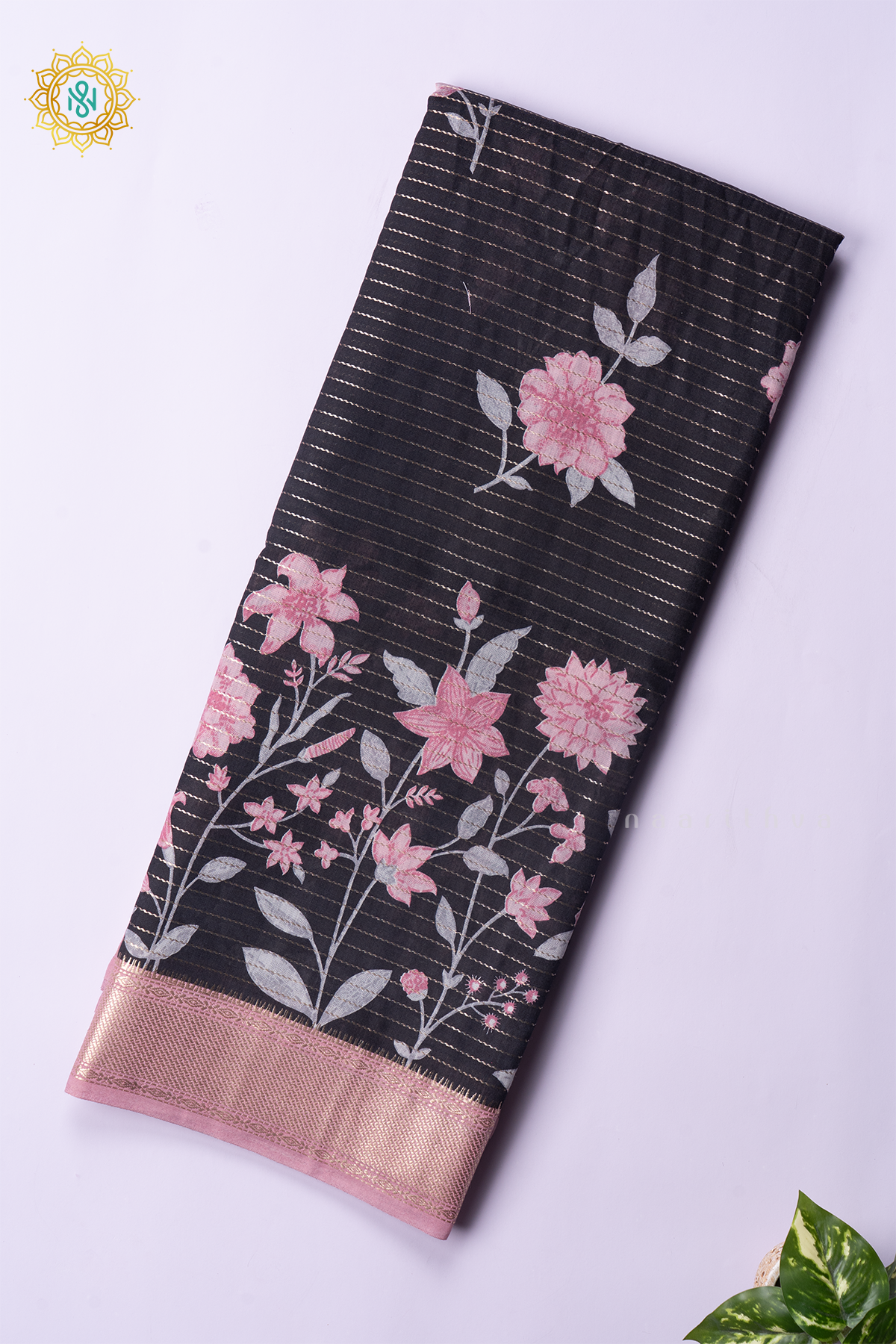 BLACK WITH PEACH - BUTTER CREPE