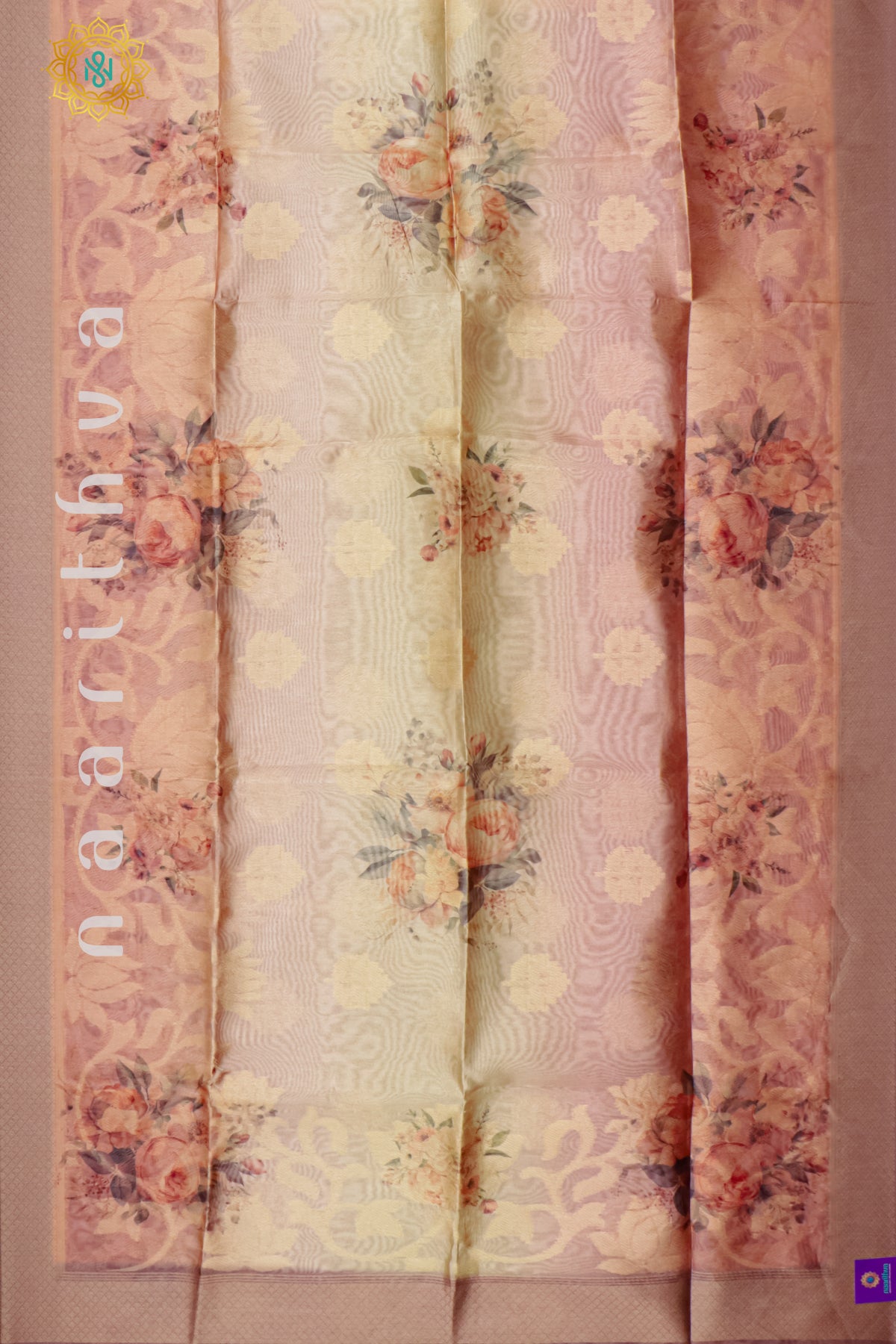 DUAL SHADE OF PEACH - TISSUE SILK