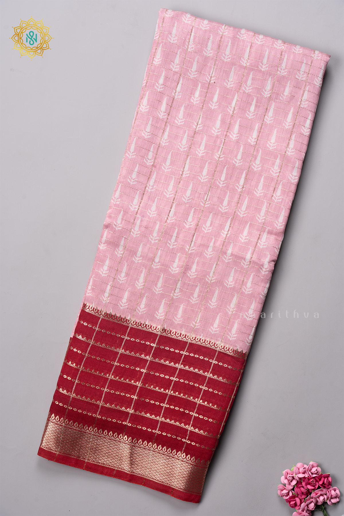 PEACH WITH RED - BUTTER CREPE