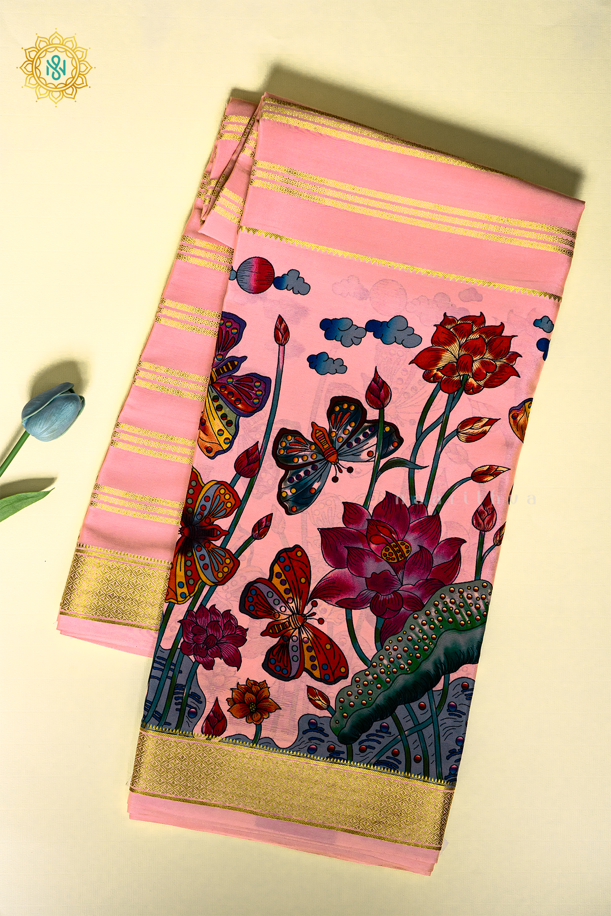 PEACH - PURE MYSORE CREPE SILK