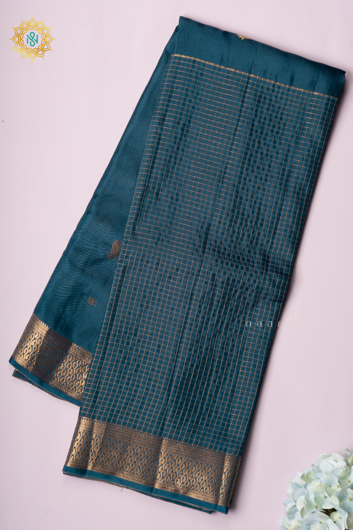 PEACOCK BLUE - SEMI CREPE SILK