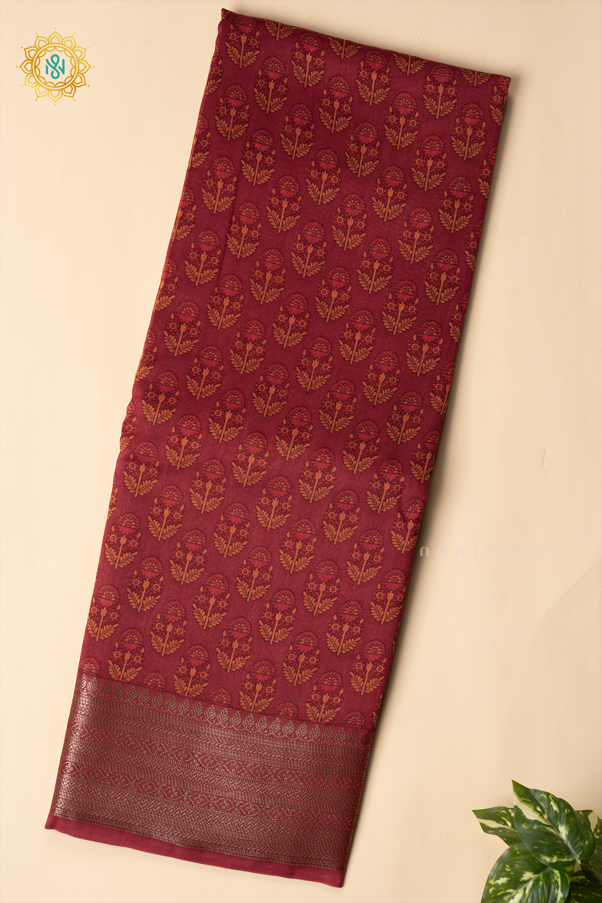 MAROON - CHANDERI SILK COTTON