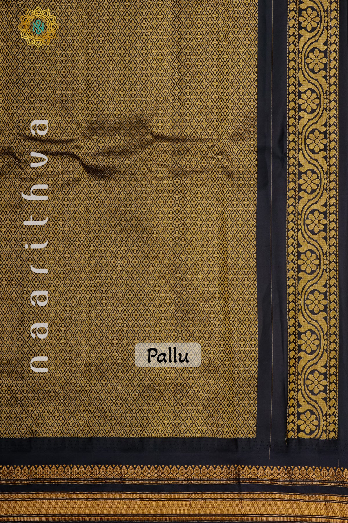 PEACH WITH BLACK - PURE GADWAL SILK