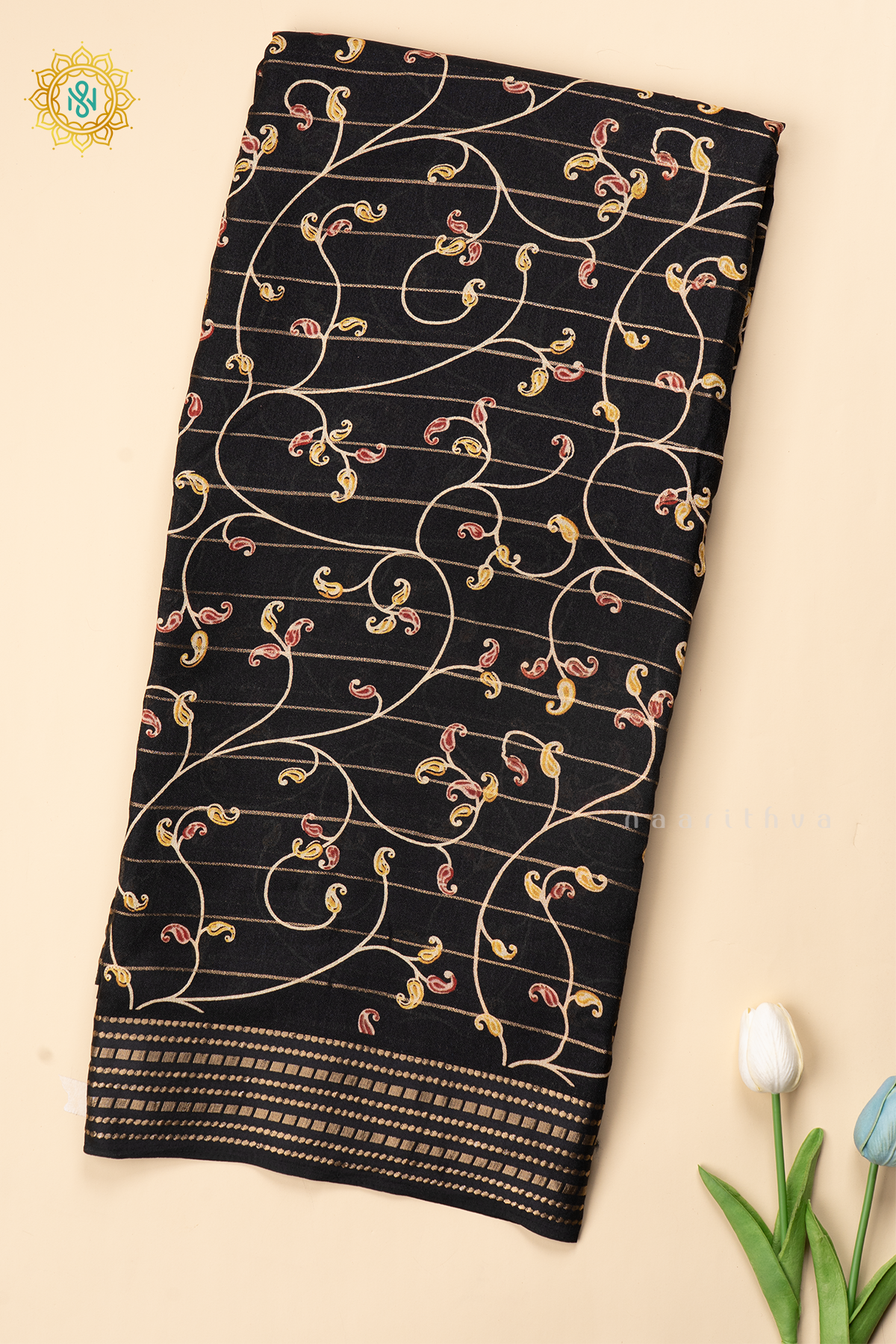 BLACK - SEMI GEORGETTE