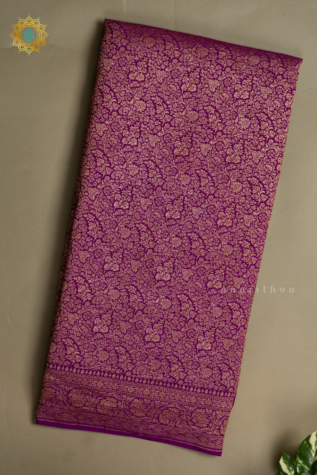 PURPLE - PURE BANARASI CREPE