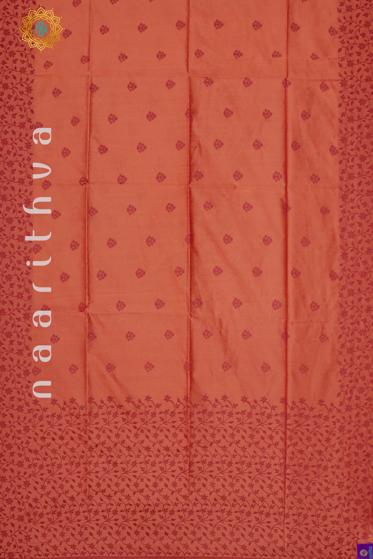 PEACHISH ORANGE - POLY COTTON