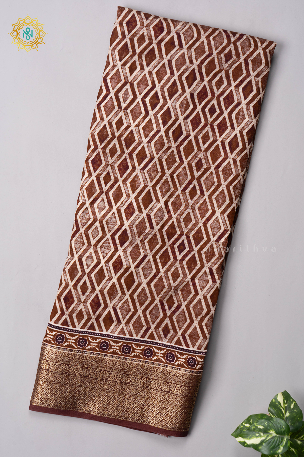 BROWN - SEMI CREPE SILK