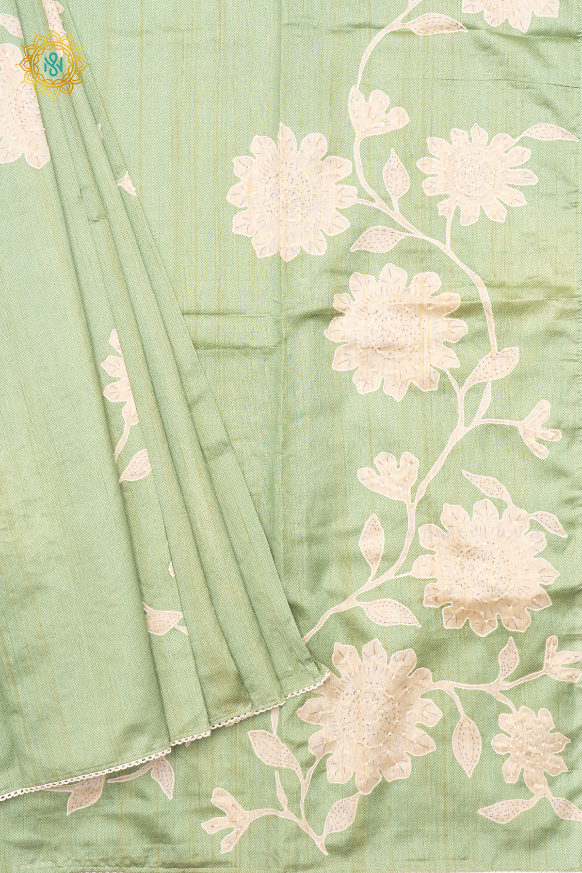 LIGHT GREEN - SEMI TUSSAR SILK
