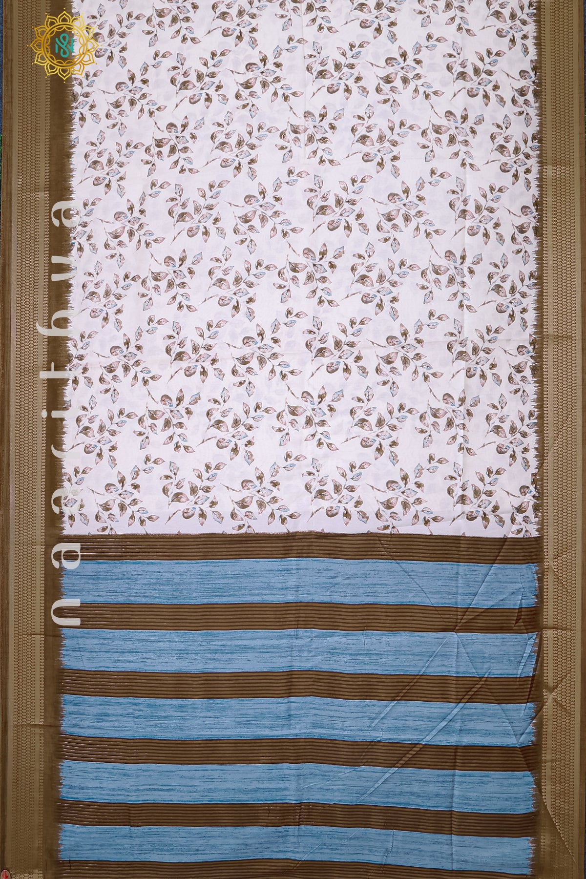 WHITE WITH BROWN - DOLA SILK