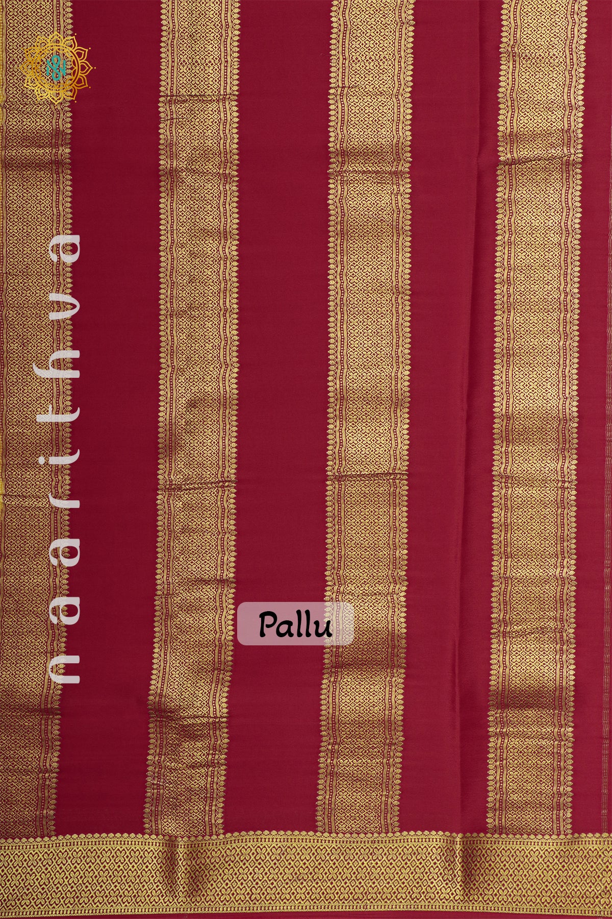 YELLOW WITH RED - PURE MYSORE CREPE SILK