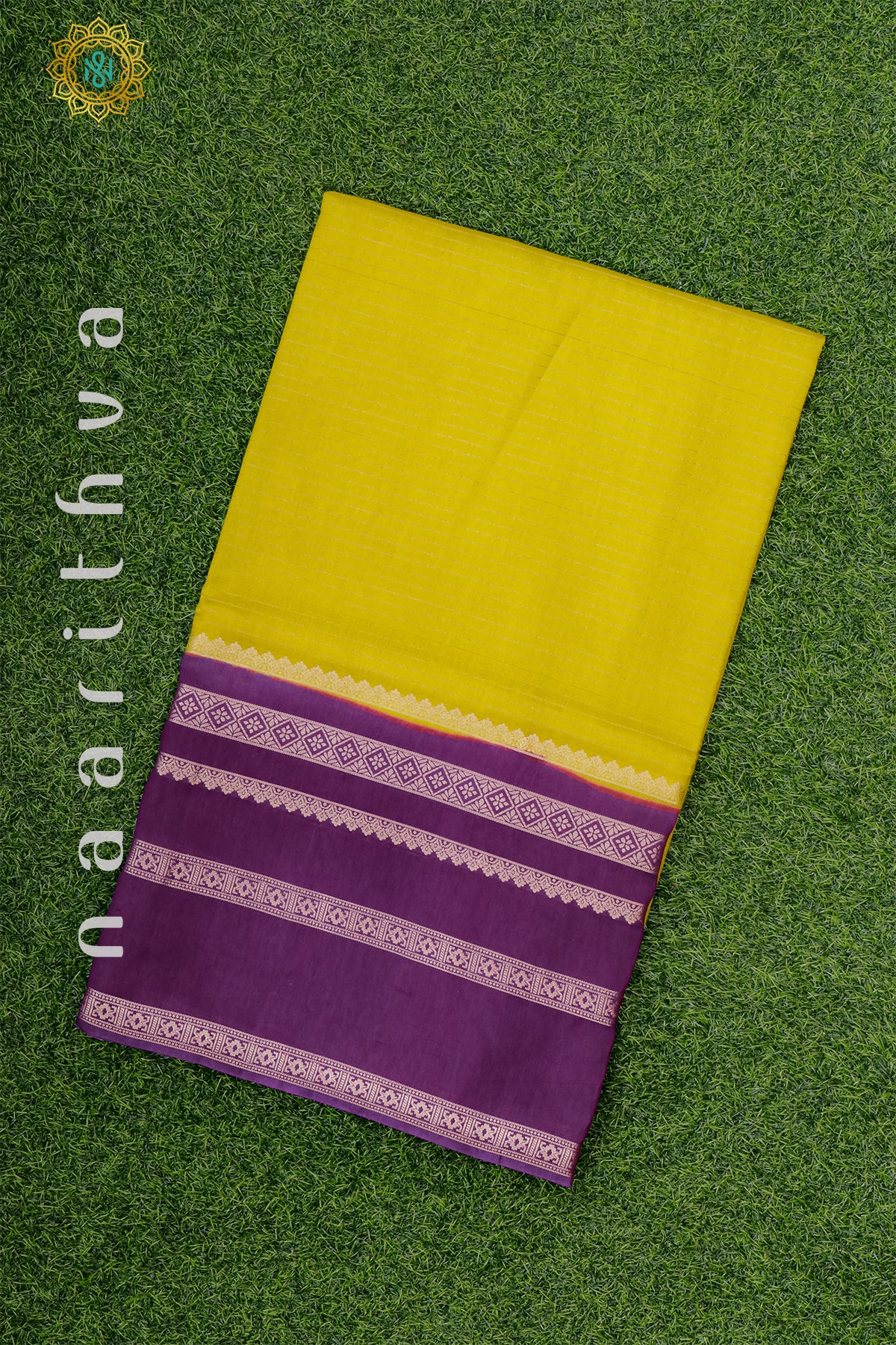 LEMON YELLOW WITH PURPLE - DOLA SILK