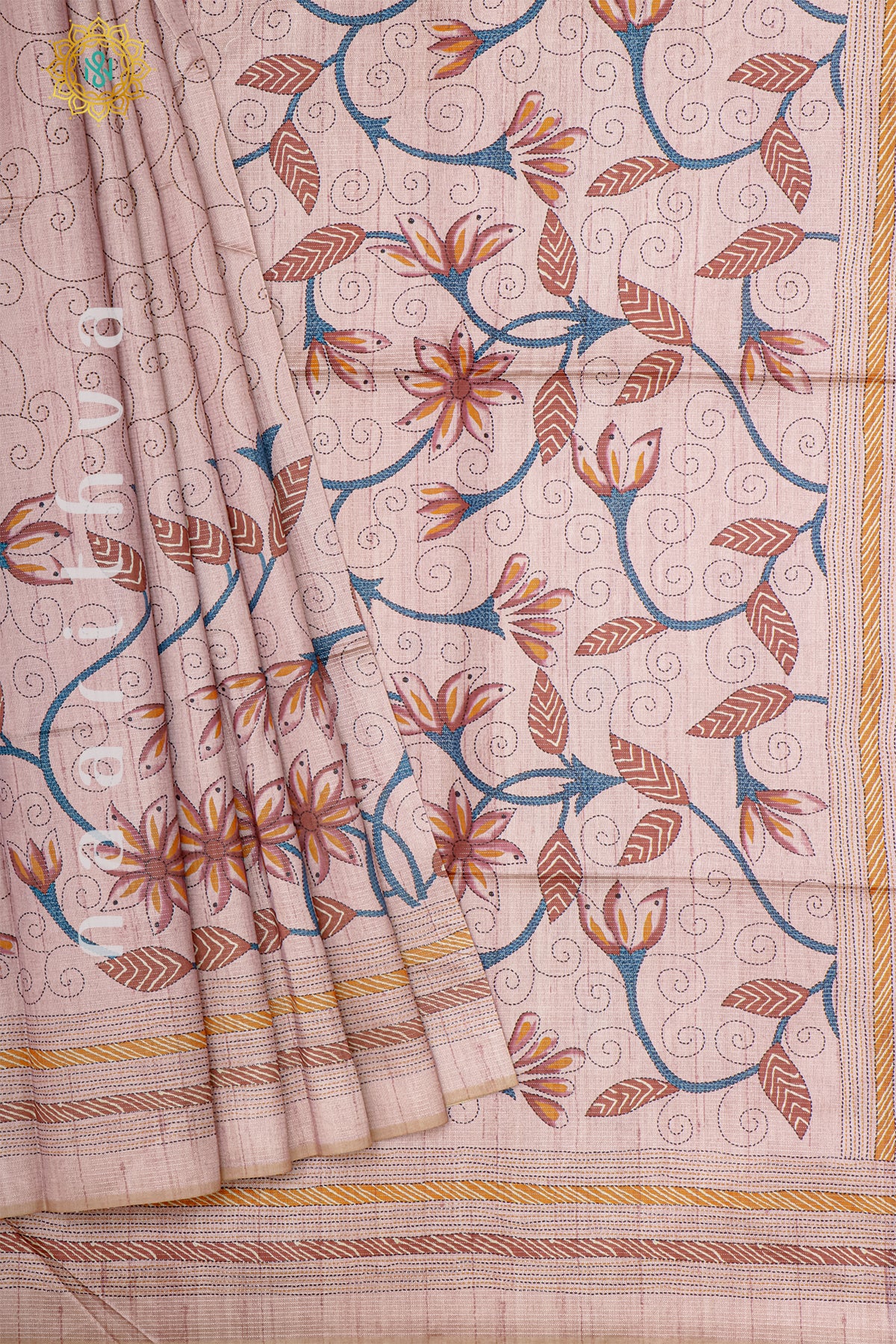 LIGHT PINK - SEMI TUSSAR SILK