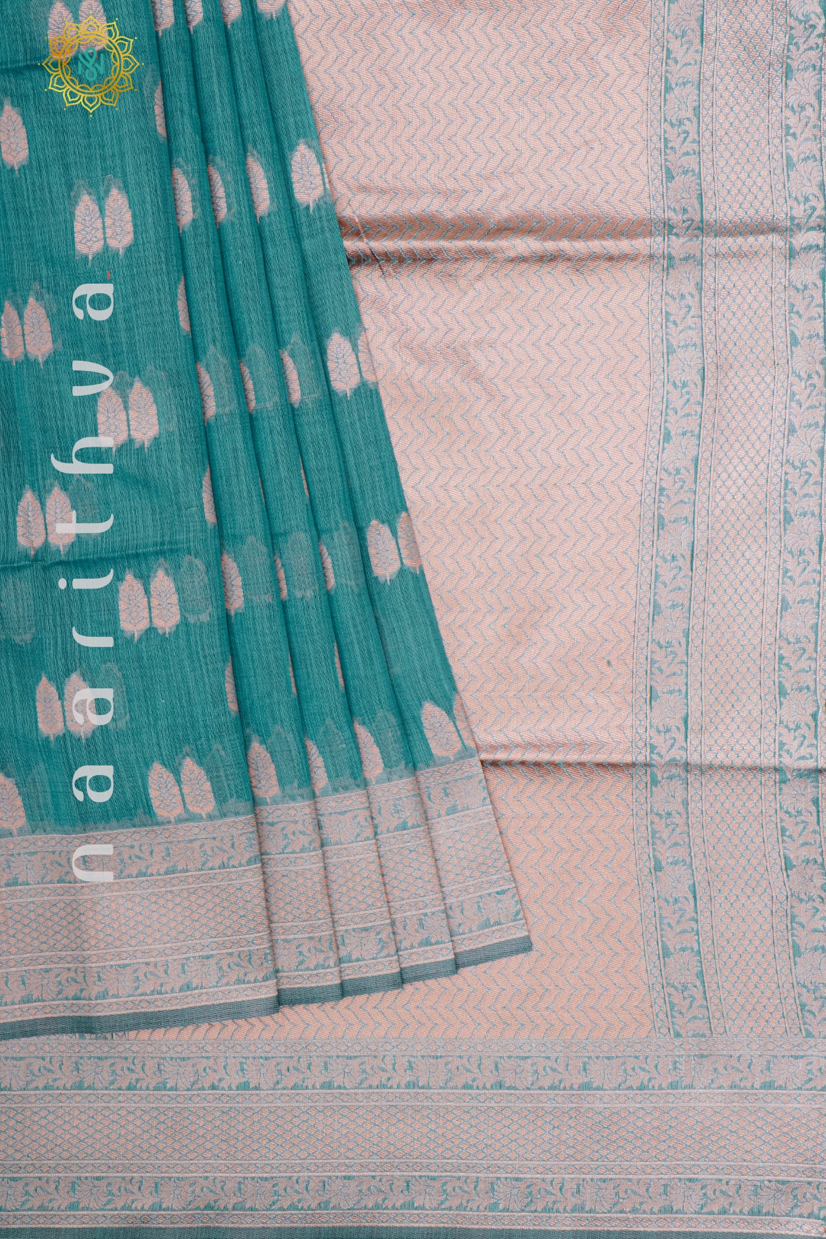 BLUE - SEMI RAW SILK