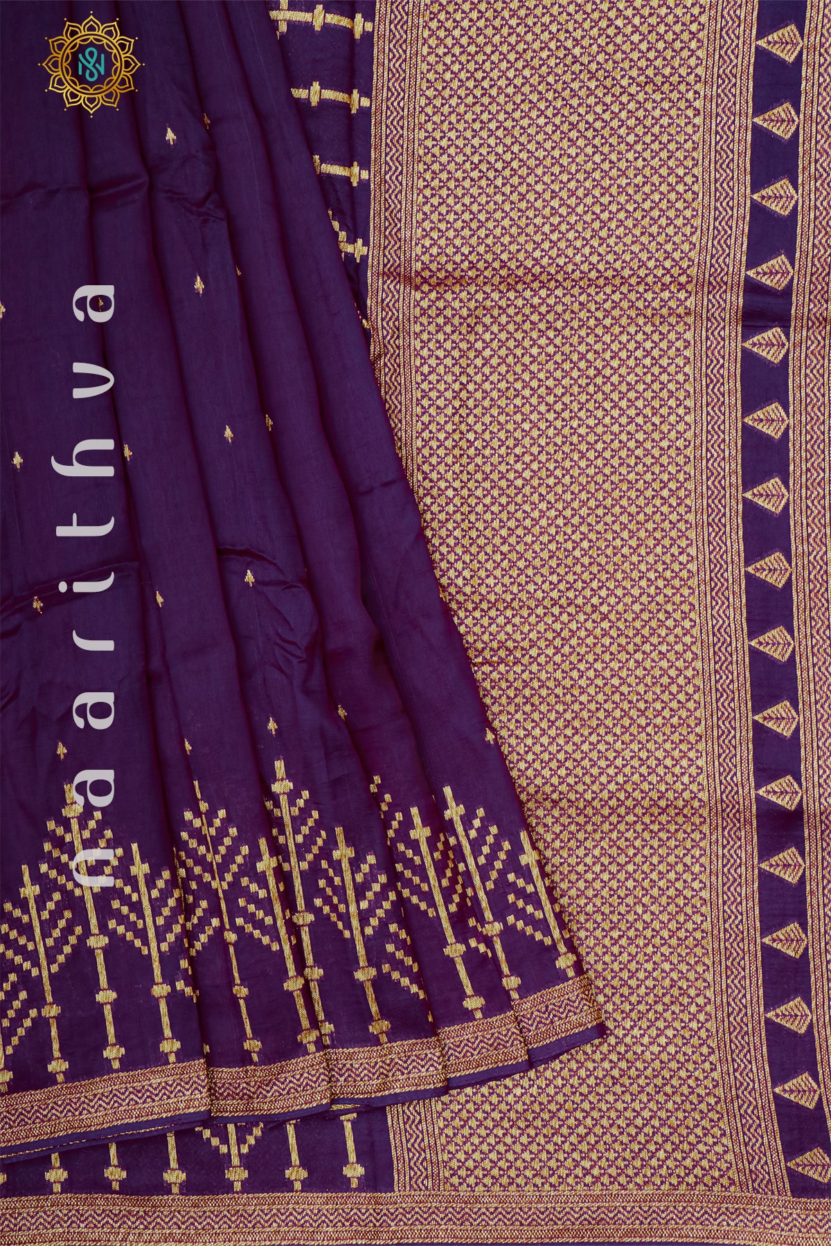 PURPLE - SEMI BANARASI RAW SILK