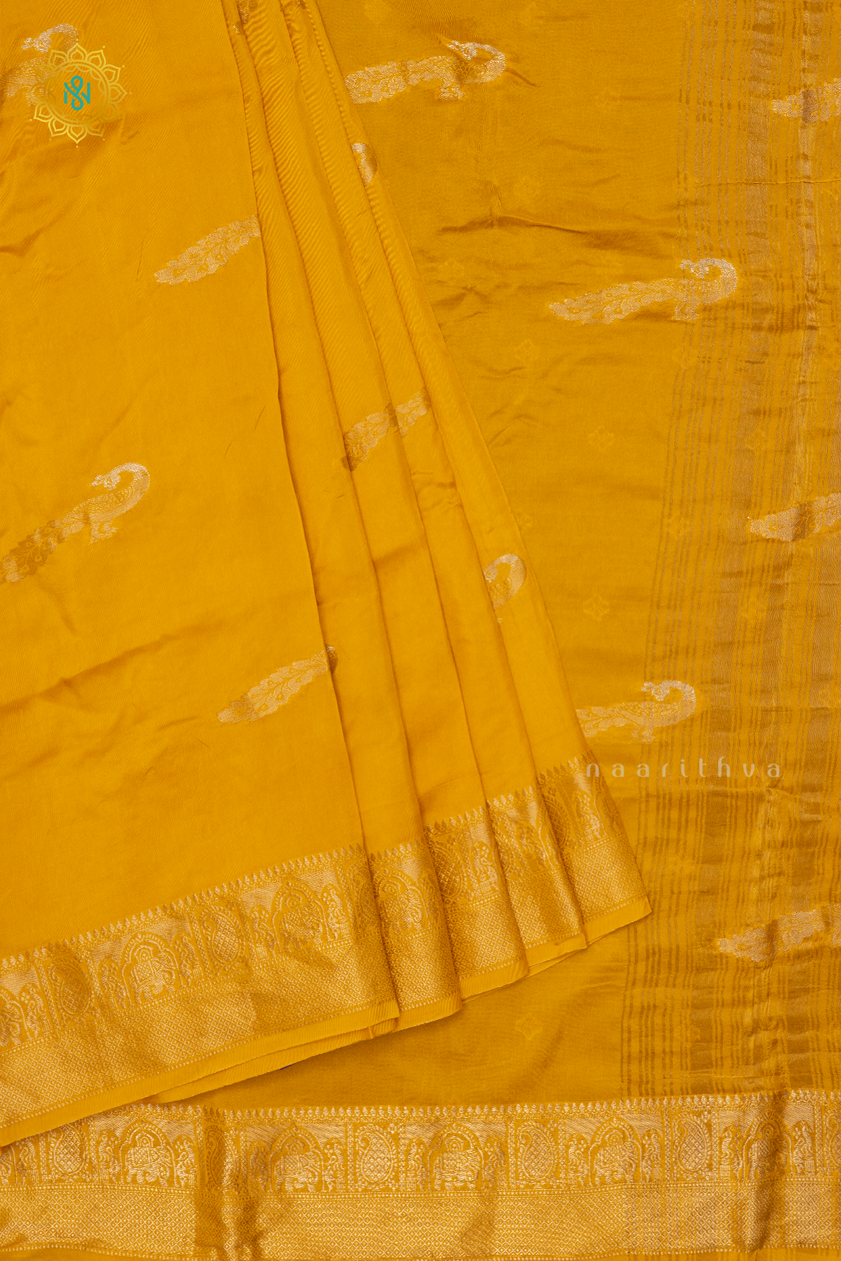 YELLOW WITH PURPLE - DOLA SILK